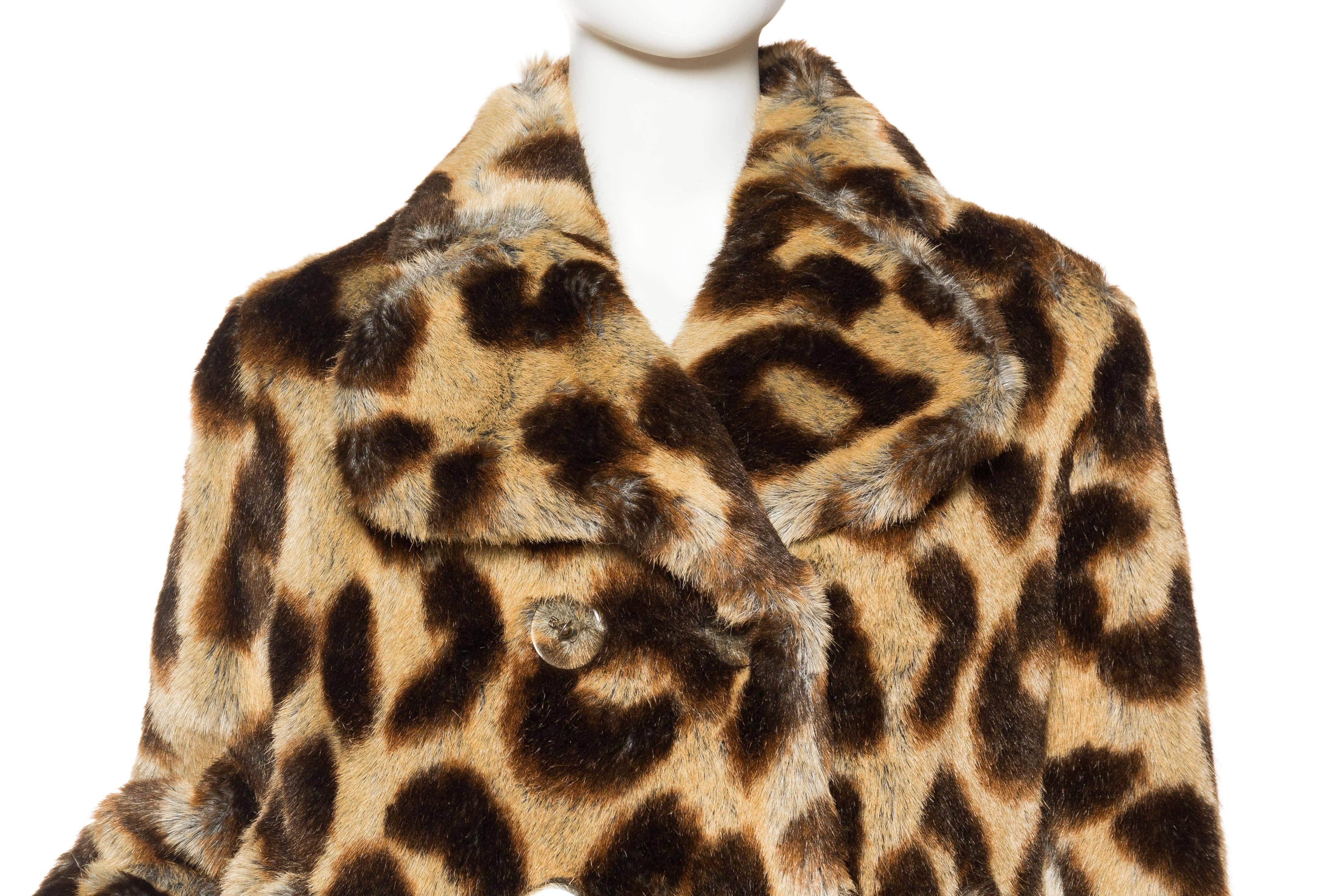 Brown Vivienne Westwood Lush Faux Leopard Coat