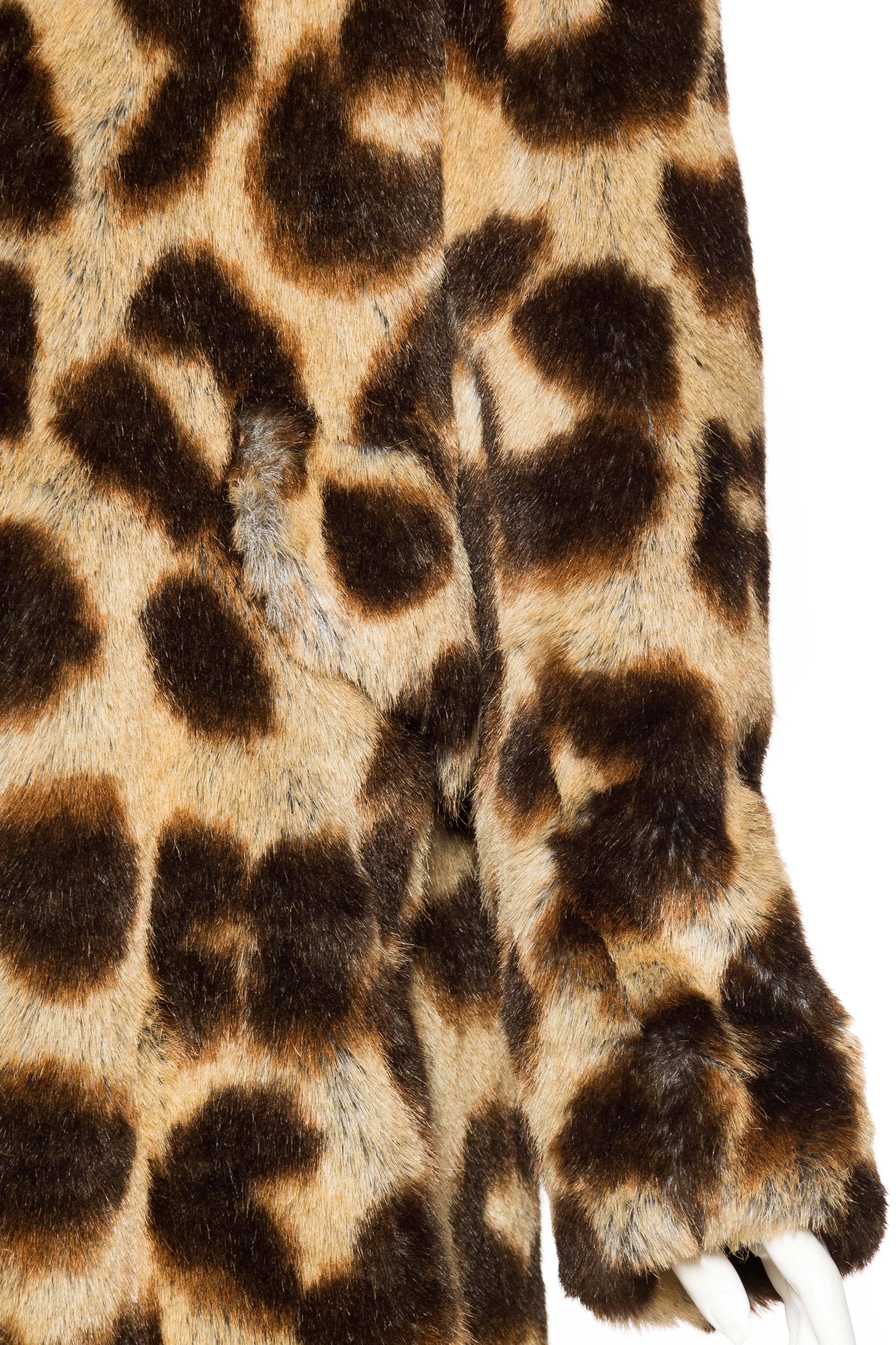 Vivienne Westwood Lush Faux Leopard Coat In Excellent Condition In New York, NY