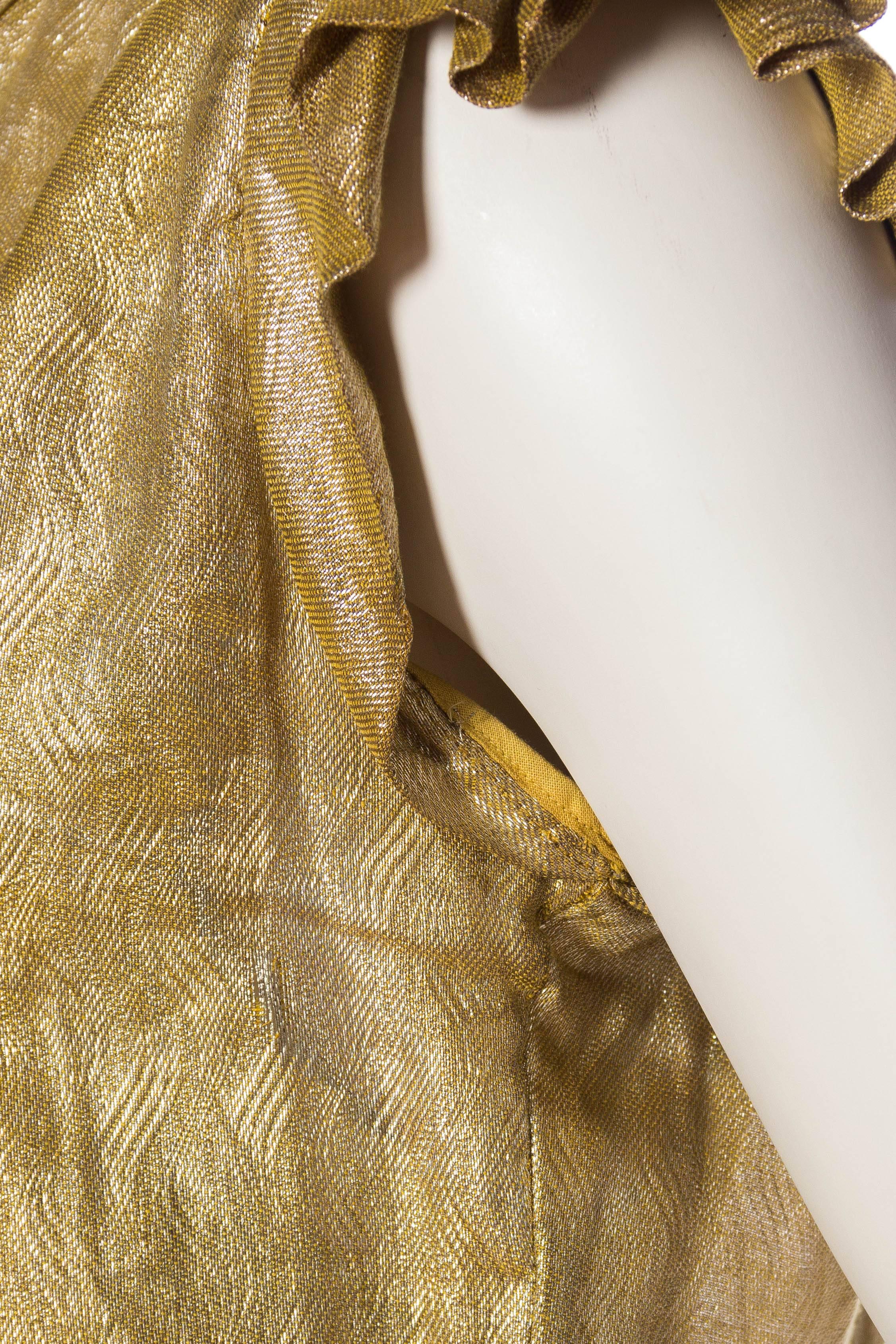 Jeanne Lanvin Gold Lamé Blouse, 1930s 3