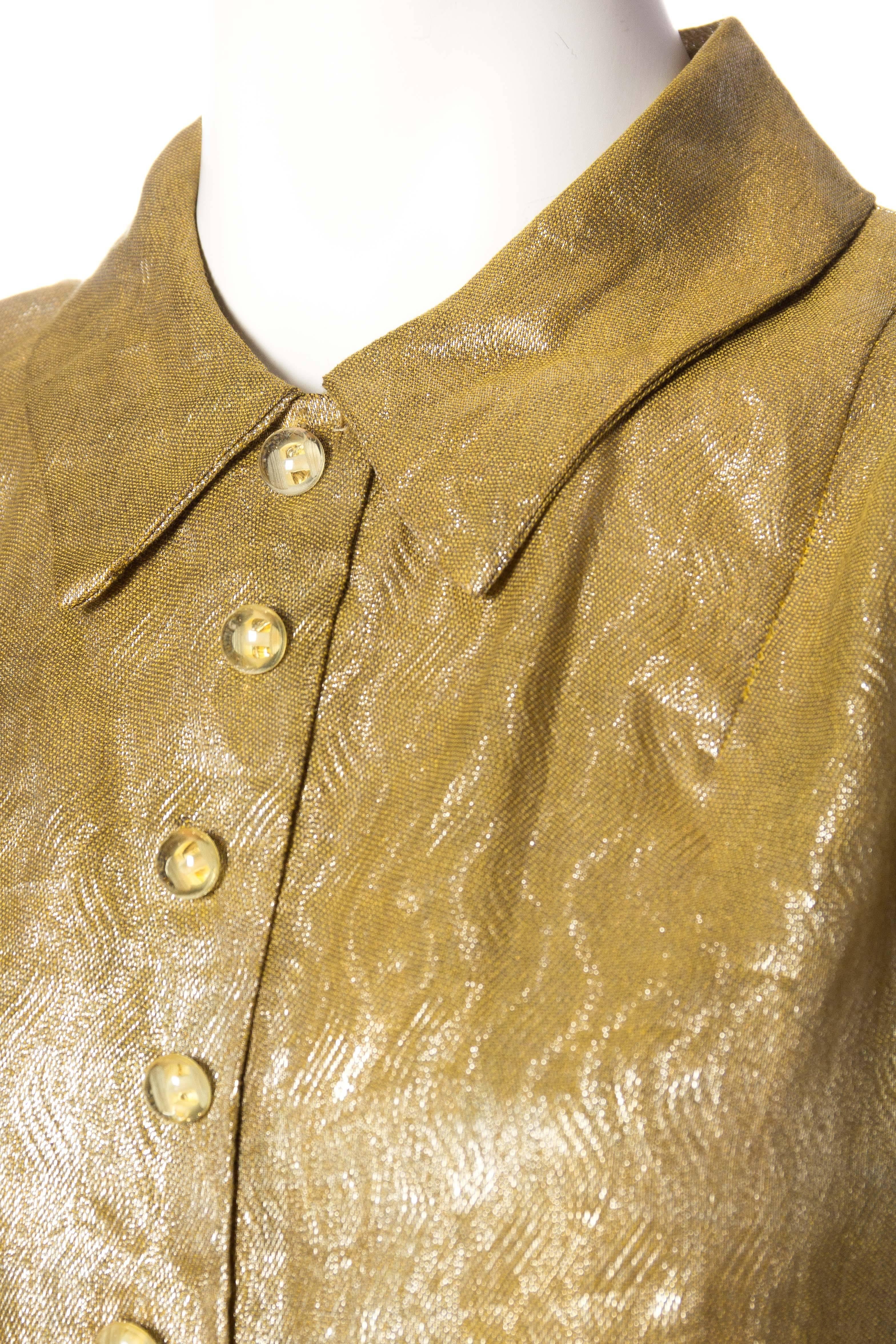 Jeanne Lanvin Gold Lamé Blouse, 1930s 1
