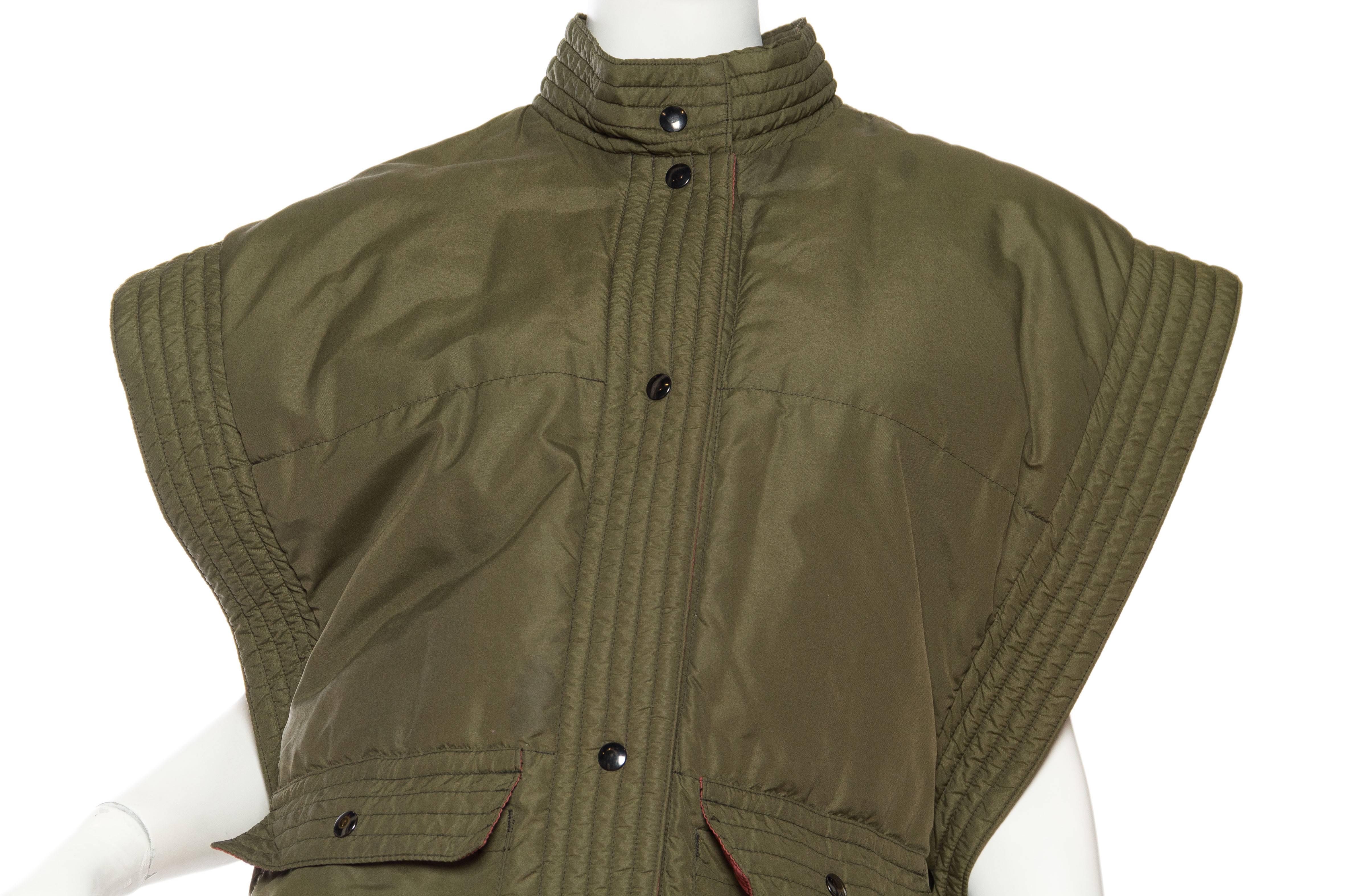 Bill Blass Military Style Puffer Vest  4