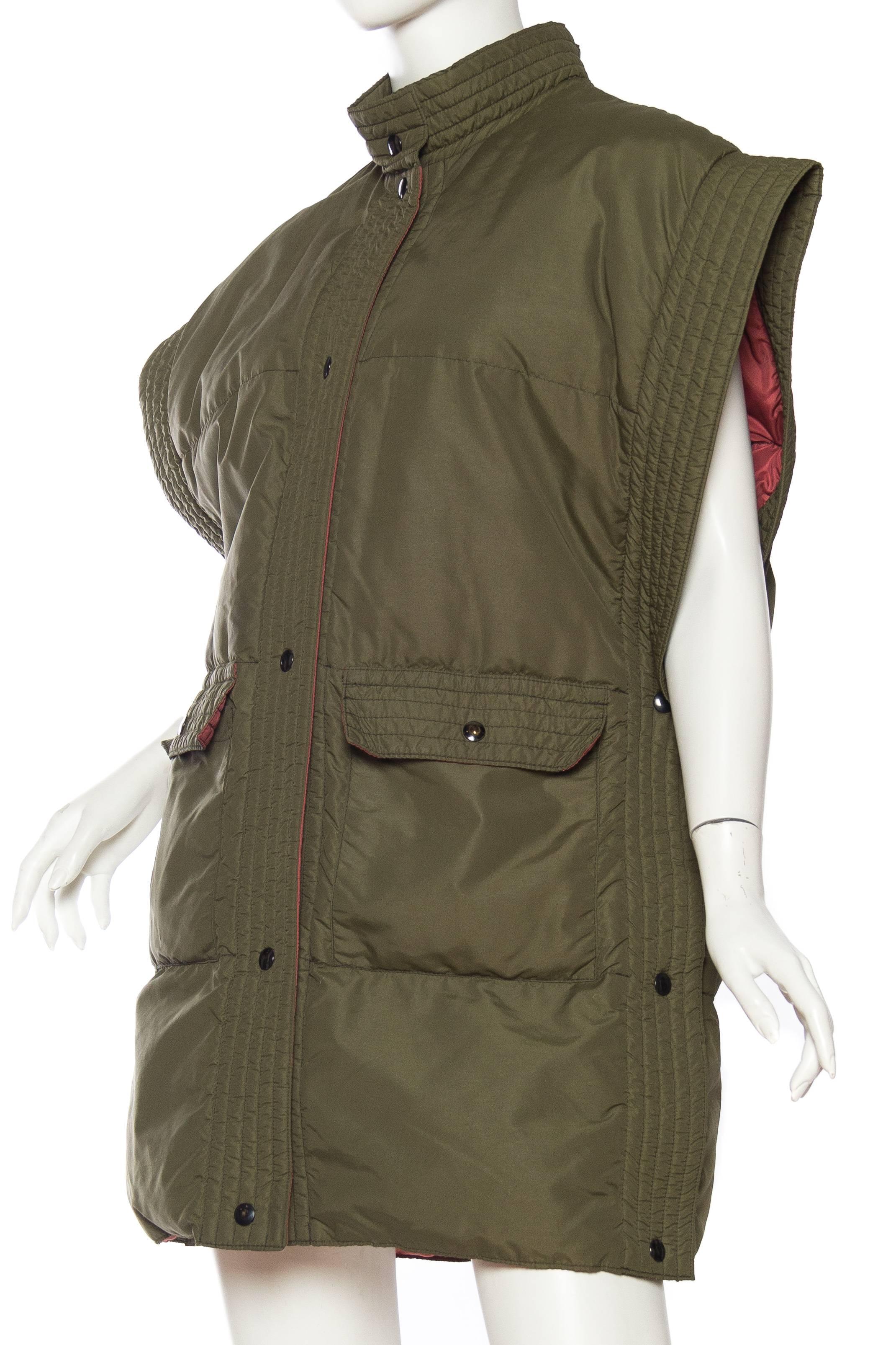 Bill Blass Military Style Puffer Vest  2