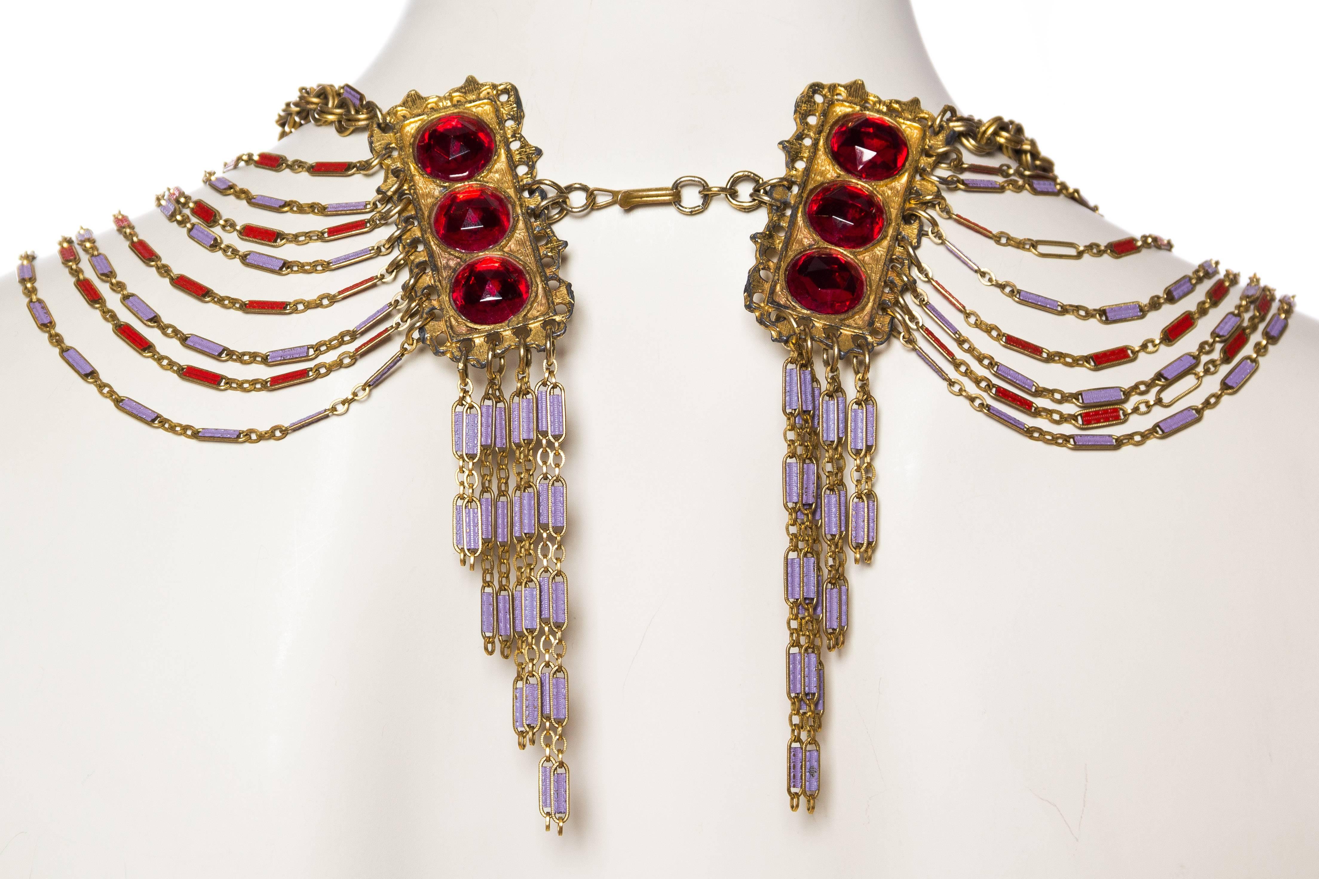 Women's Gold Etruscan Revival Chain Necklace, 1960s 