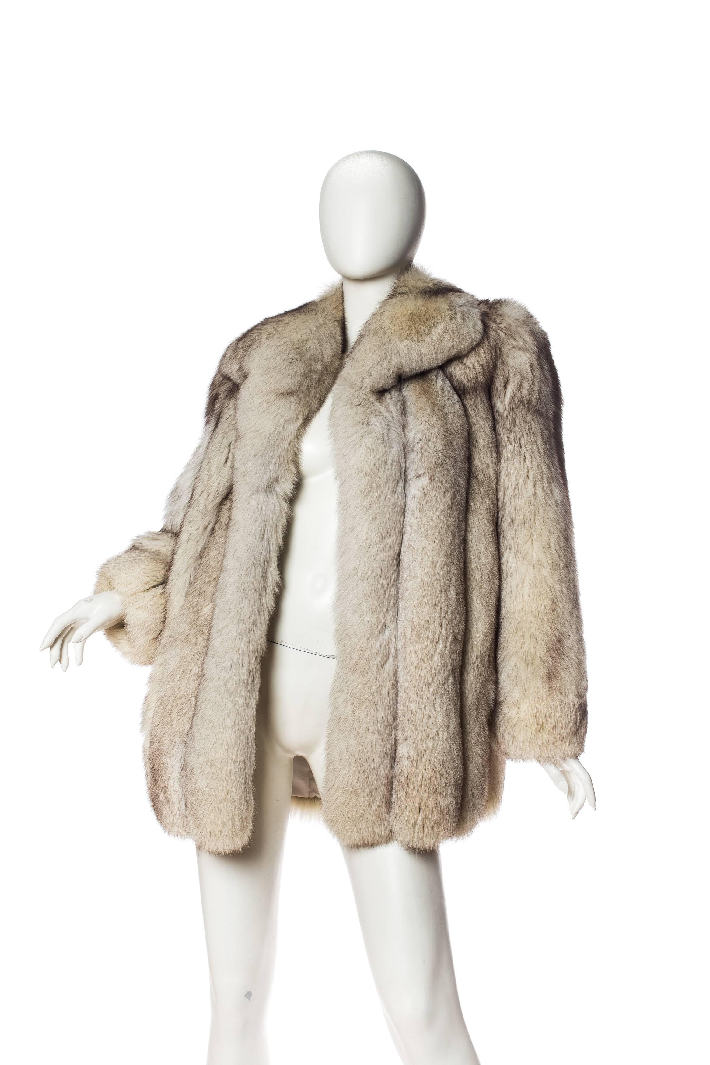 1980S Silver Fox Fur Coat 2