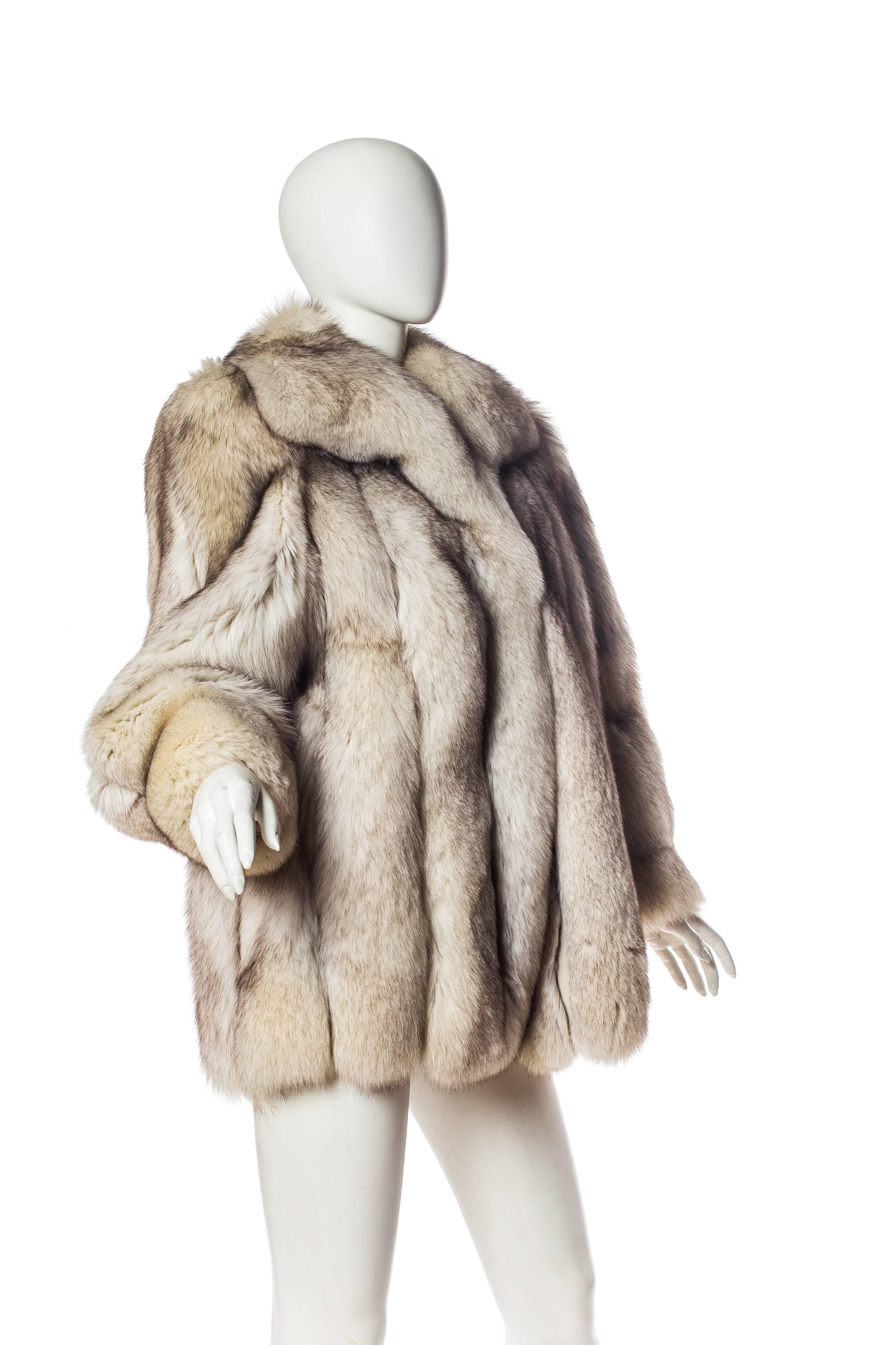 1980S Silver Fox Fur Coat 1
