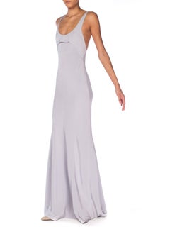 1990 NARCISO RODRIGUEZ 1990S Silk Scoopneck Bias Cut Gown
