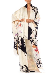 Butterfly Silk  Hand-Painted Japanese Kimono