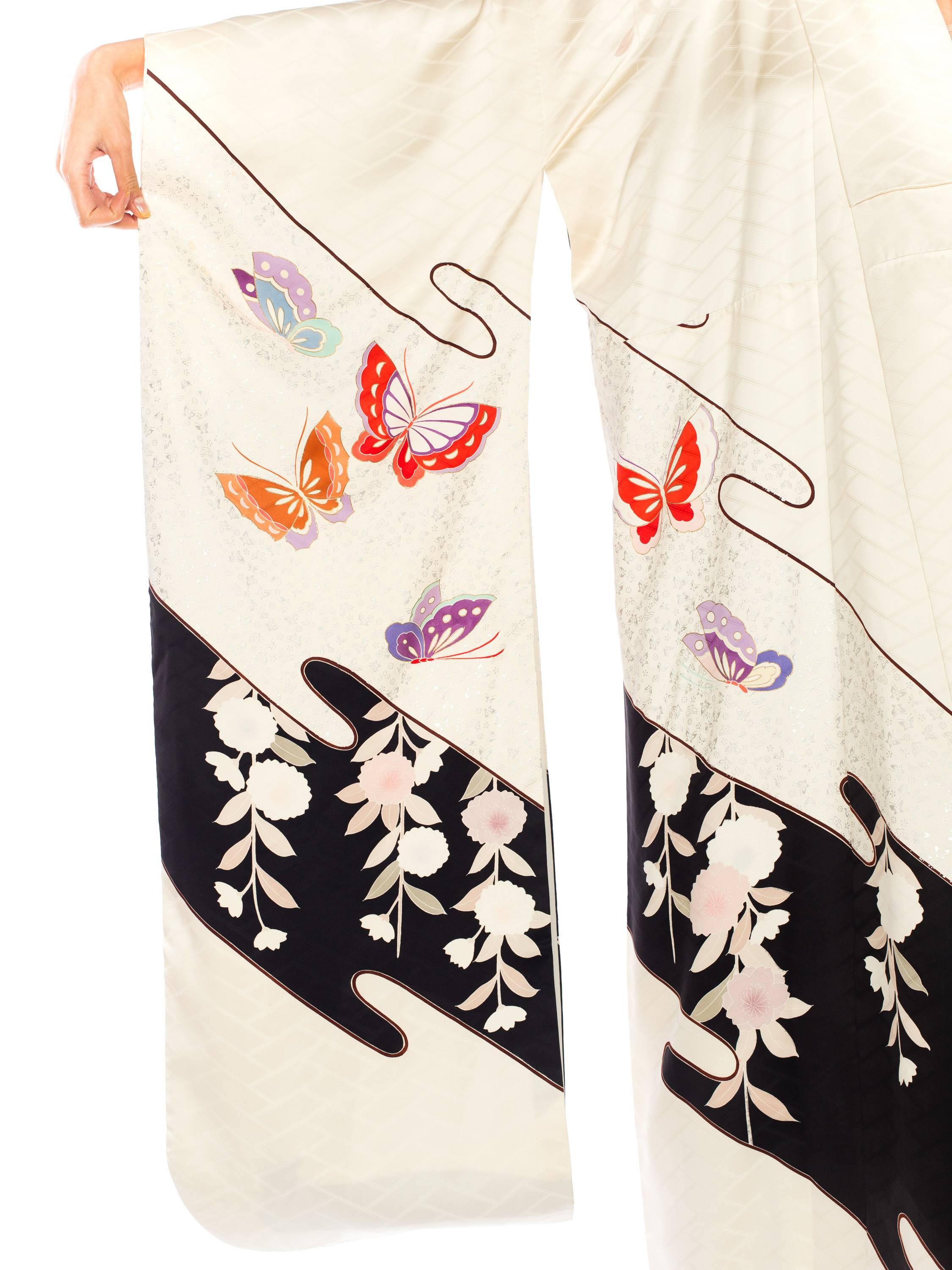 Butterfly Silk  Hand-Painted Japanese Kimono 3
