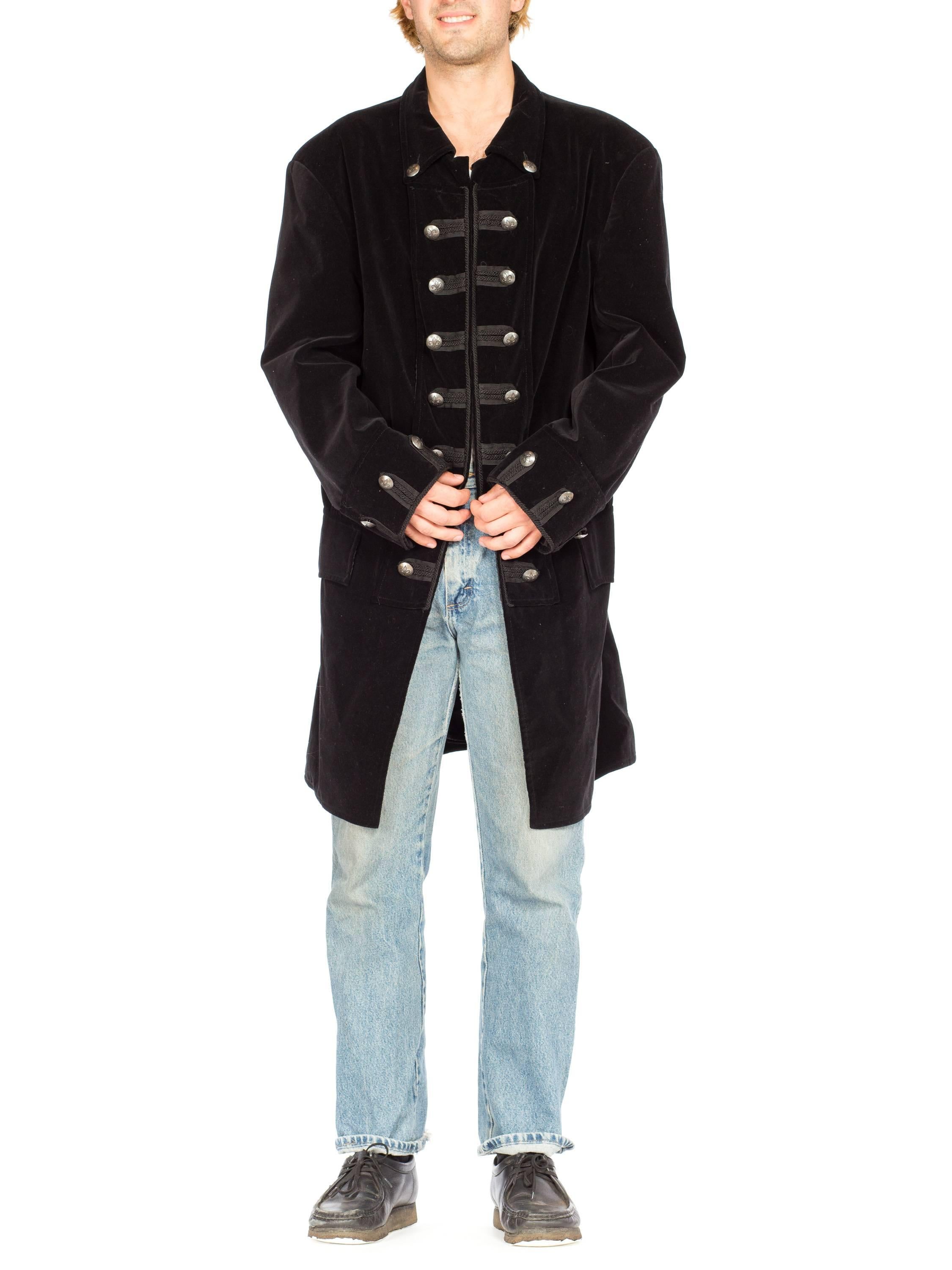 Men's XL Mens 18th Century Style Velvet Frock Coat