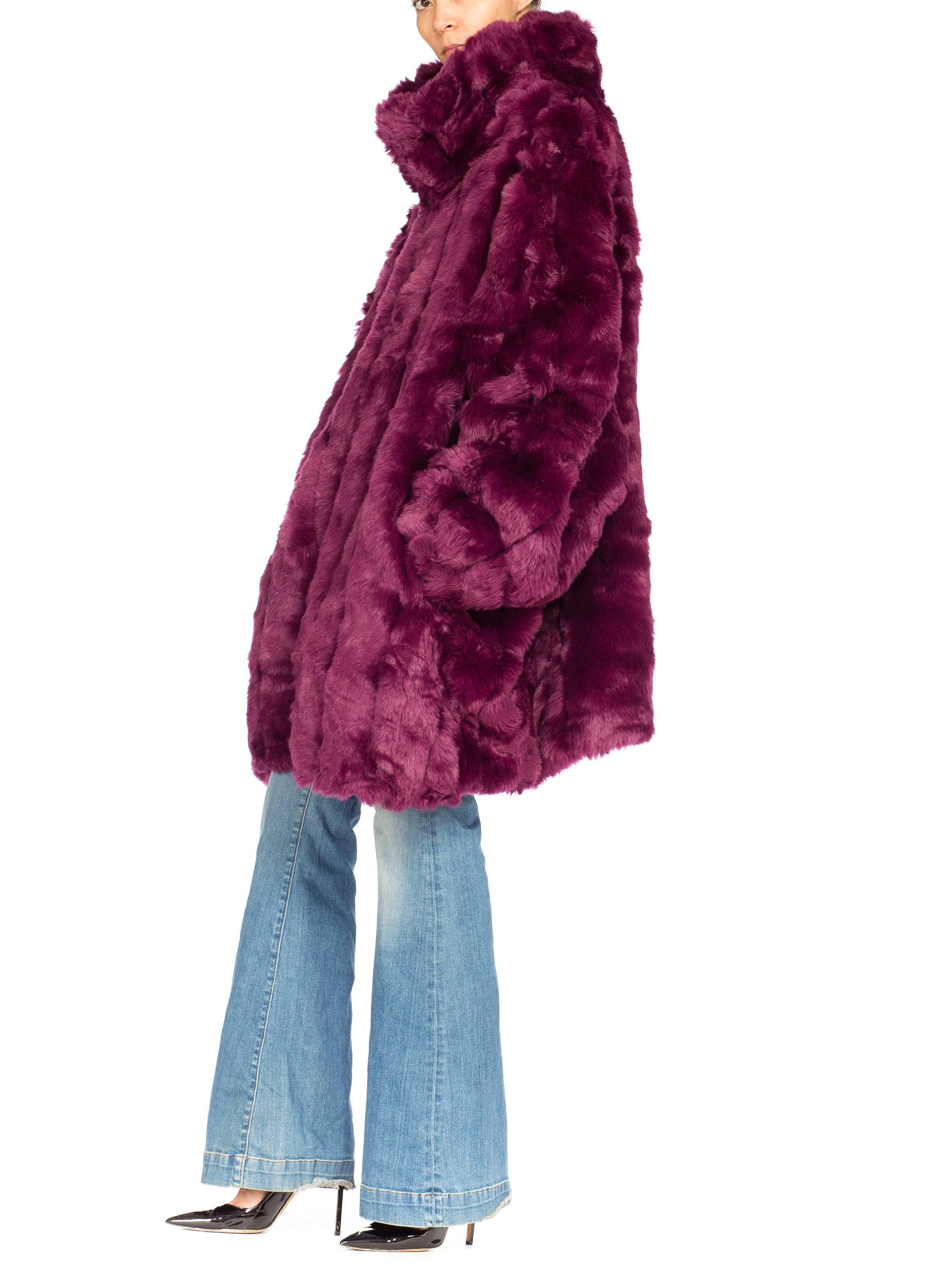 dark purple fur coat