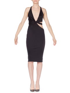 Gucci by Tom Ford Jersey Cutout Backless Black Dress