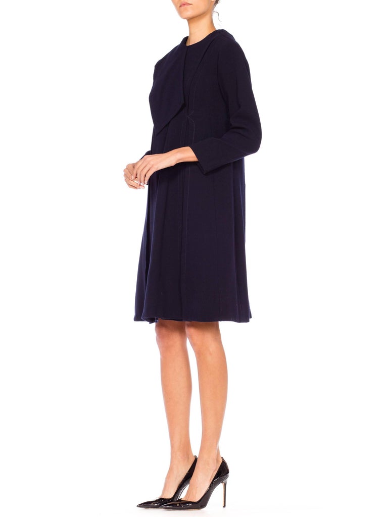 1960s Navy Blue Mod Geoffrey Beene Long Sleeved Navy Dress For Sale at ...