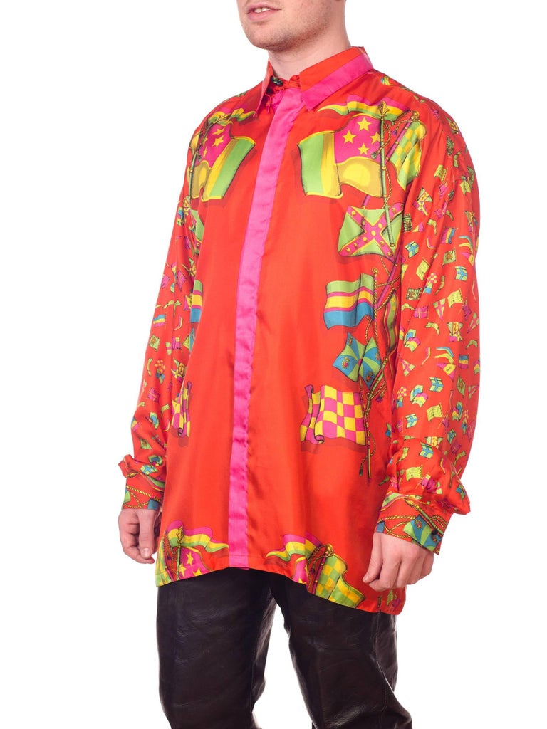versace shirt red