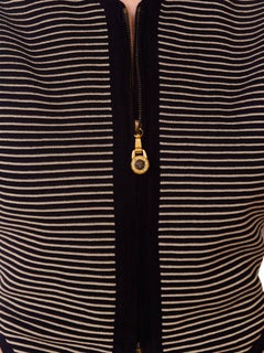 Gianni Versace Striped Suede Buckle Vest