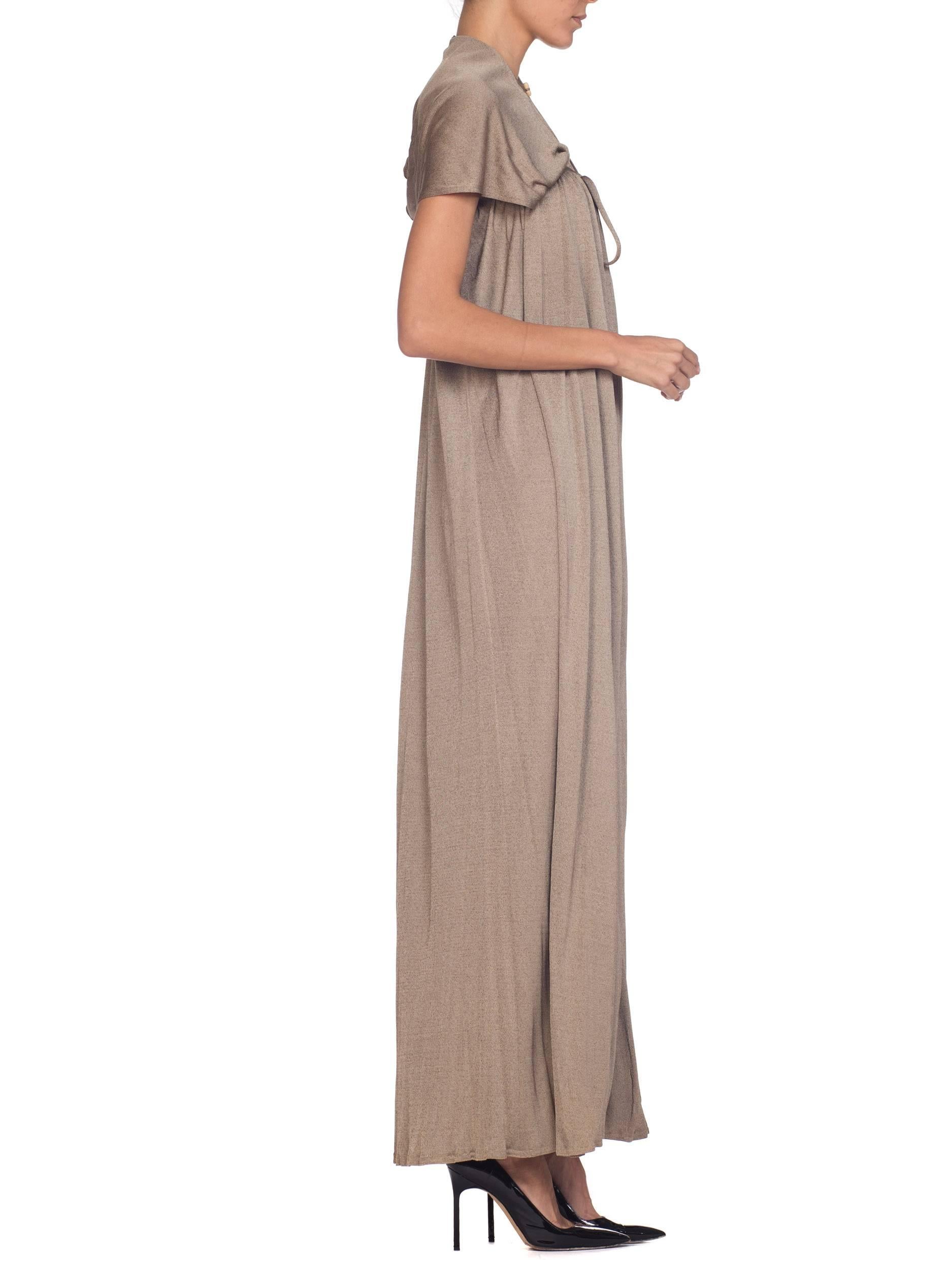 1970s Diane Von Furstenberg Silk Jersey Dress with Hood 1