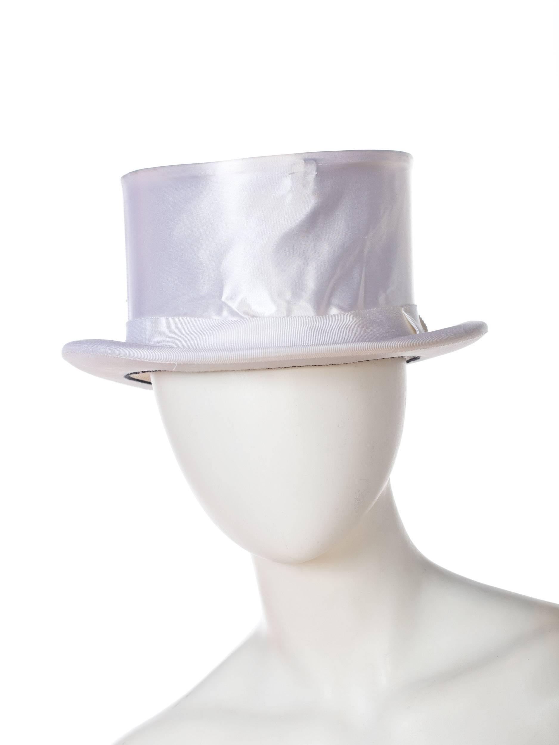 Women's or Men's Collapsable White top Hat Size 7 1/2