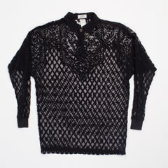 1990s Men's Sheer Gianni Versace Baroque Shirt