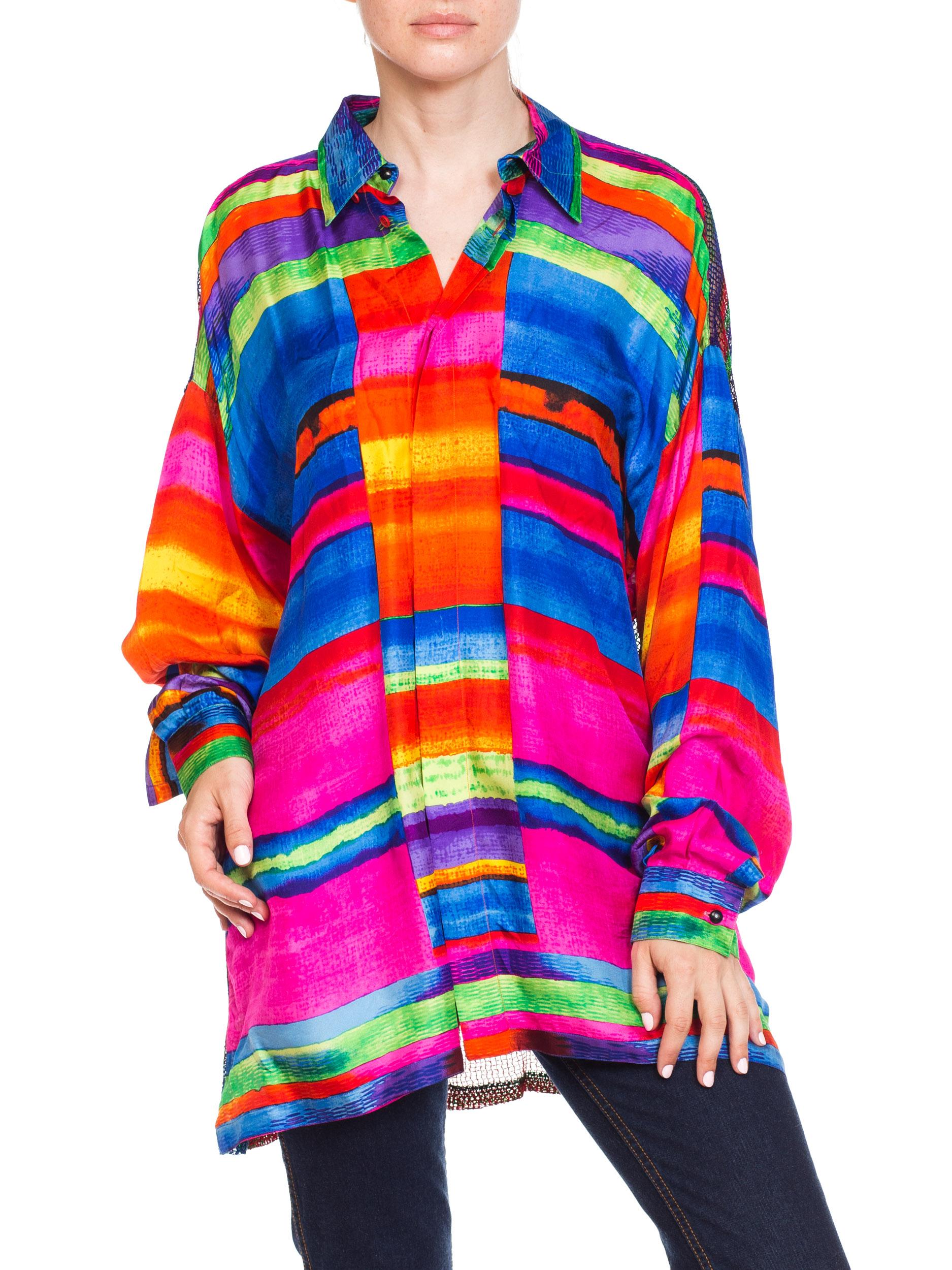 colorful silk shirt