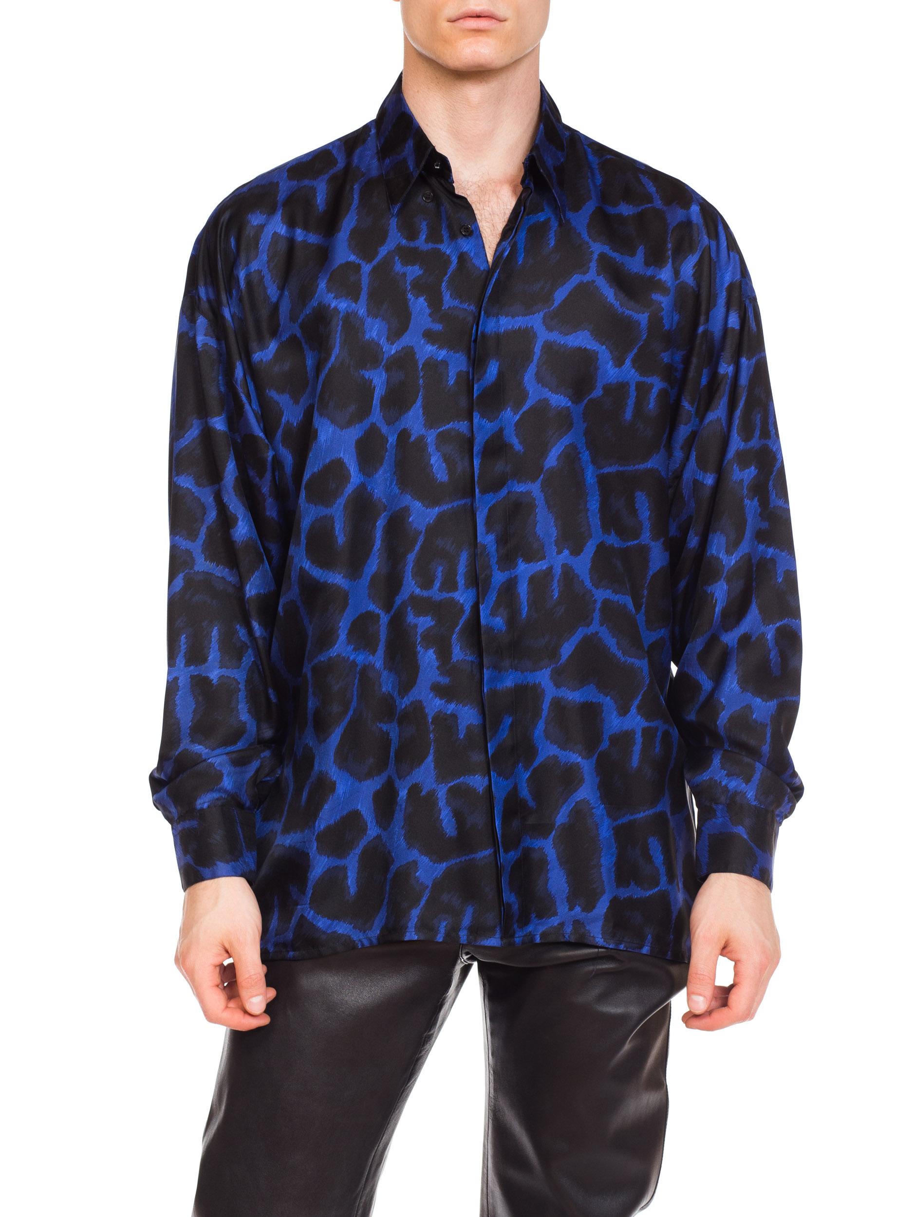 versace mens leopard shirt