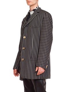 Gianni Versace Men's Art Deco Collection Blazer With Medusa Buttons, 1990s