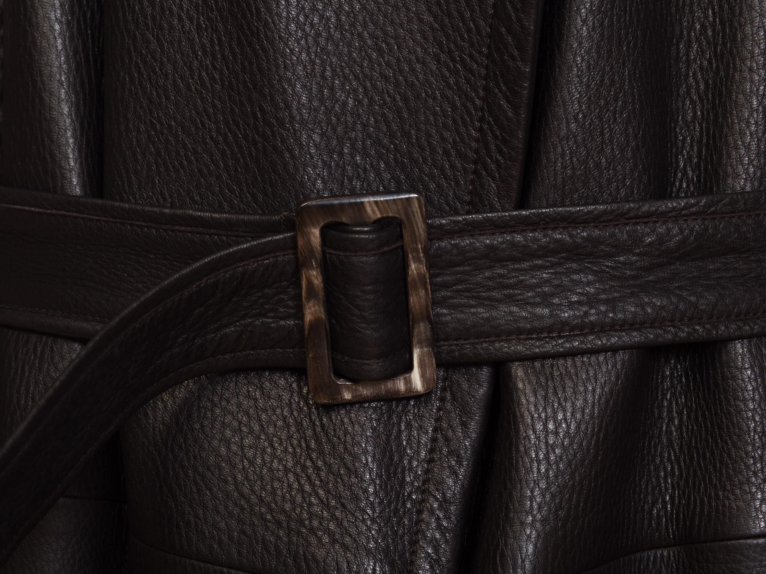 Margiela Hermes Luxe Minimalist Leather Trenchcoat  7