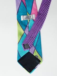 1990er-Jahre  GIANNI VERSACE ""Capri" Muschel-Herrenkrawatte aus Seide