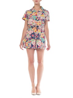 1940s Ripley's  "Beleive it or not" Seersucker Romper Jumpsuit