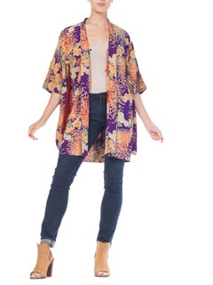 Japanese Kimono With Tie-Dye Silk Lining, 1930s