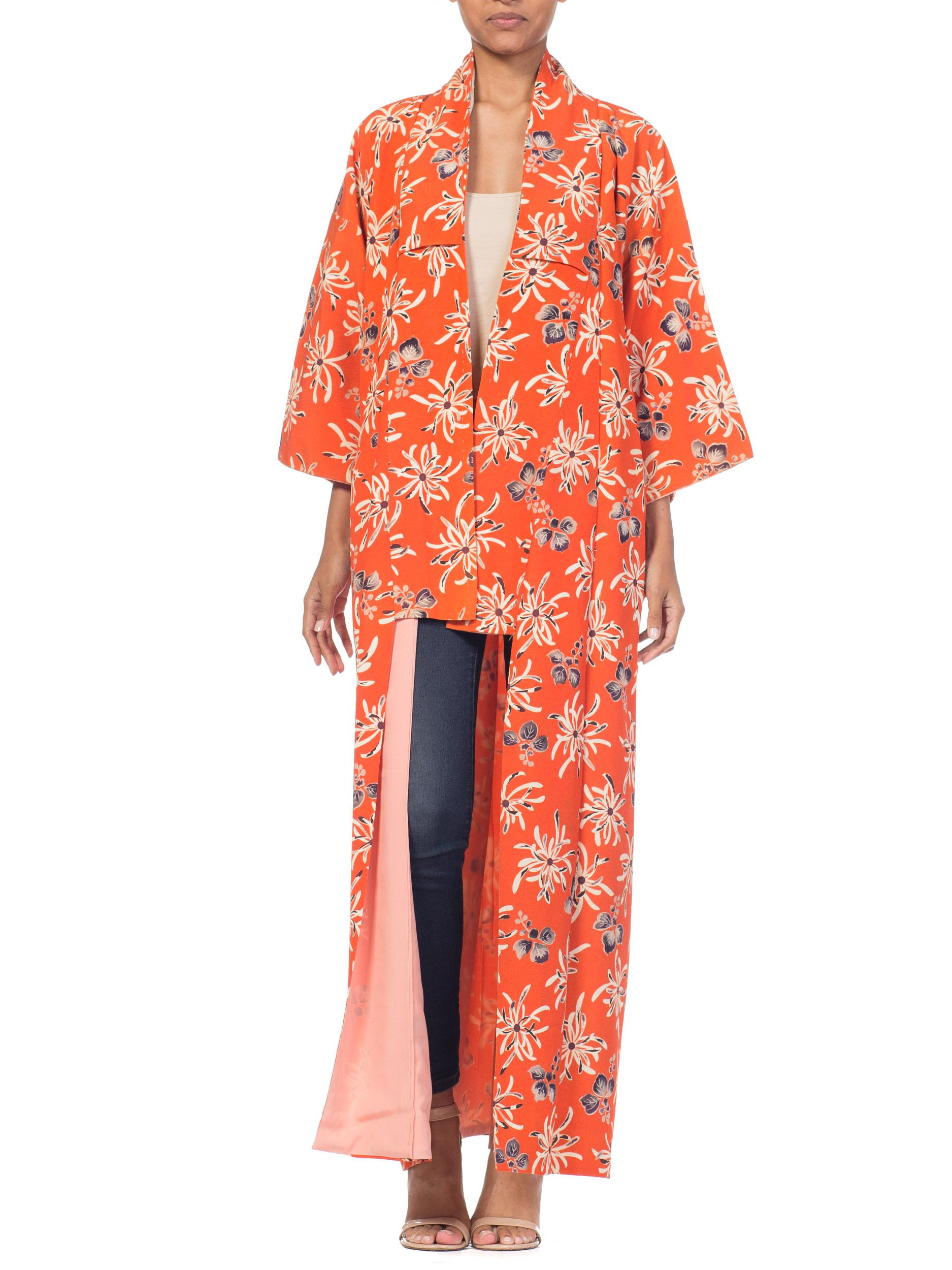 orange silk kimono