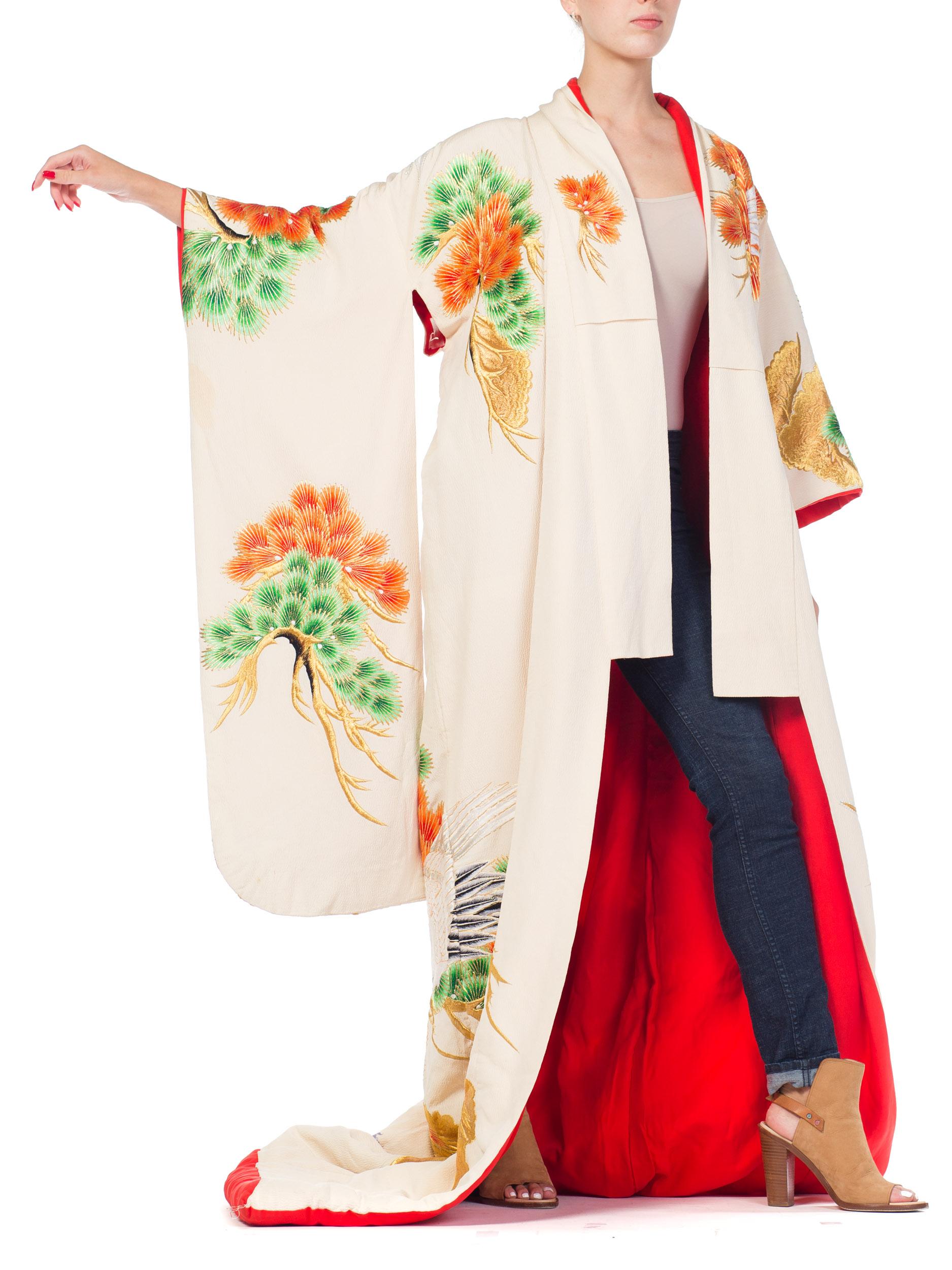 Beige Japanese Wedding Kimono, 1930 