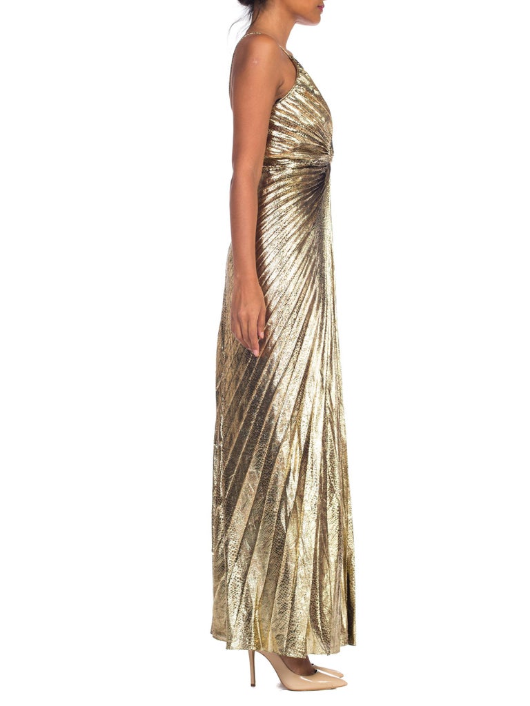 Iconic Travilla Gold Lam Marilyn Monroe Disco Halter Gown at 1stDibs |  marilyn monroe gold dress, marilyn monroe gold lame dress, gold marilyn  monroe dress