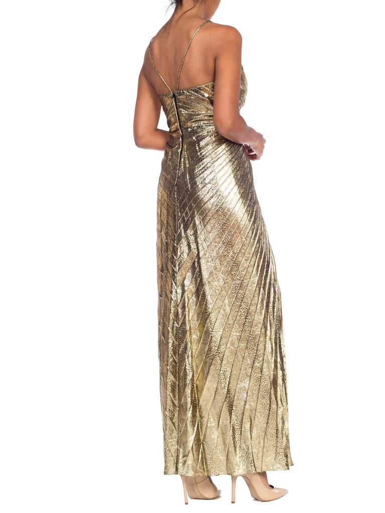 Iconic Travilla Gold Lam Marilyn Monroe Disco Halter Gown at 1stDibs |  marilyn monroe gold dress, marilyn monroe gold lame dress, gold marilyn  monroe dress