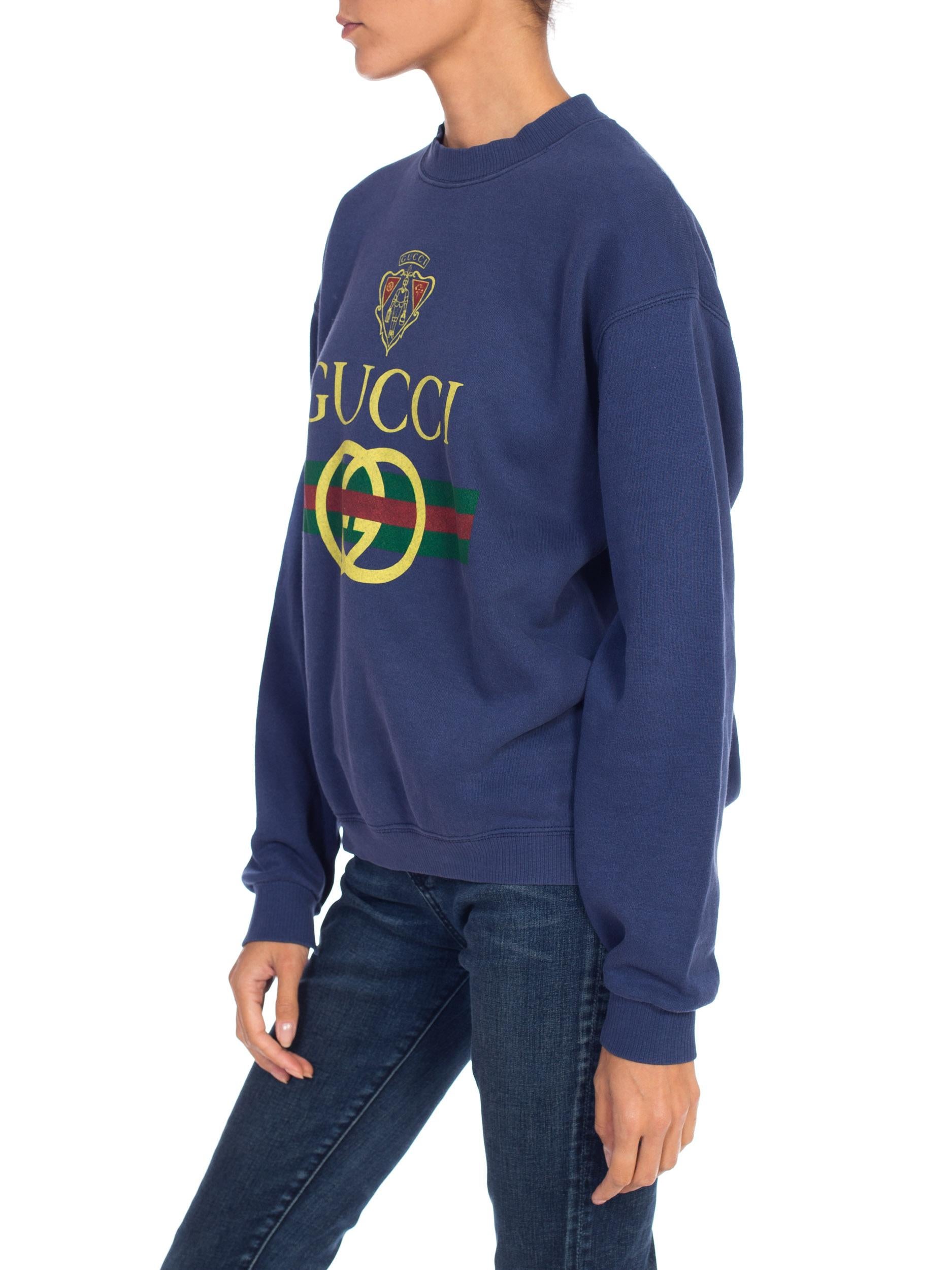 Purple 1980s Bootleg Gucci Sweat Shirt