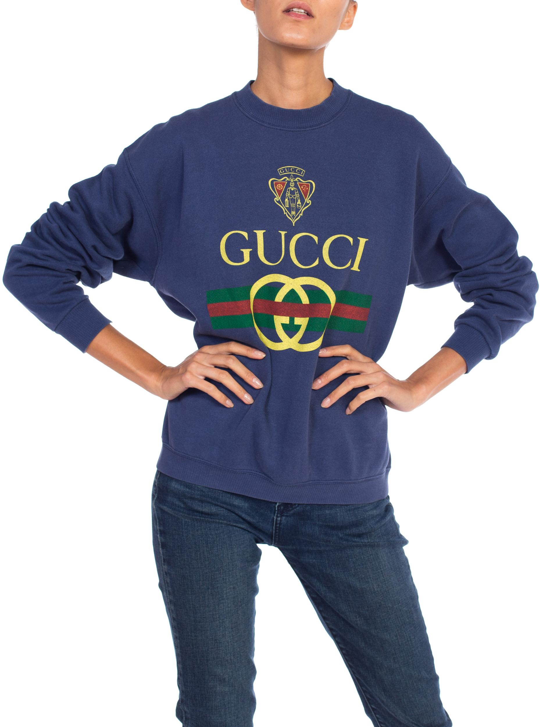 Women's or Men's 1980s Bootleg Gucci Sweat Shirt
