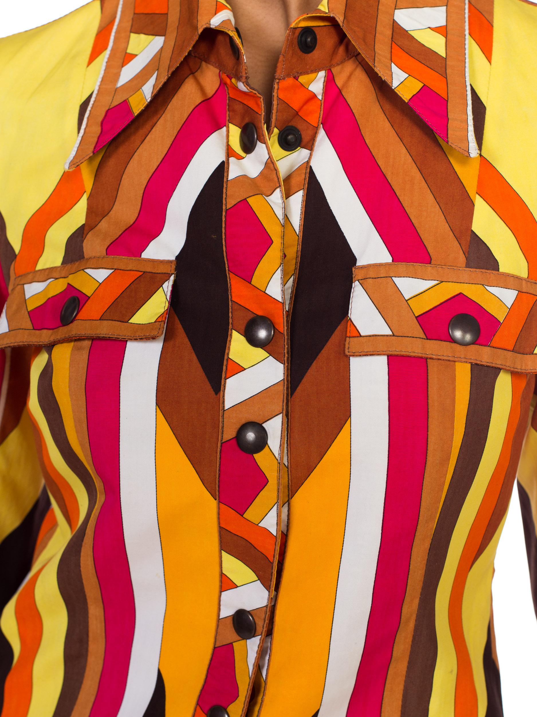 1970s Leonard Mod Geometric Op-Art Print Jacket In Excellent Condition In New York, NY