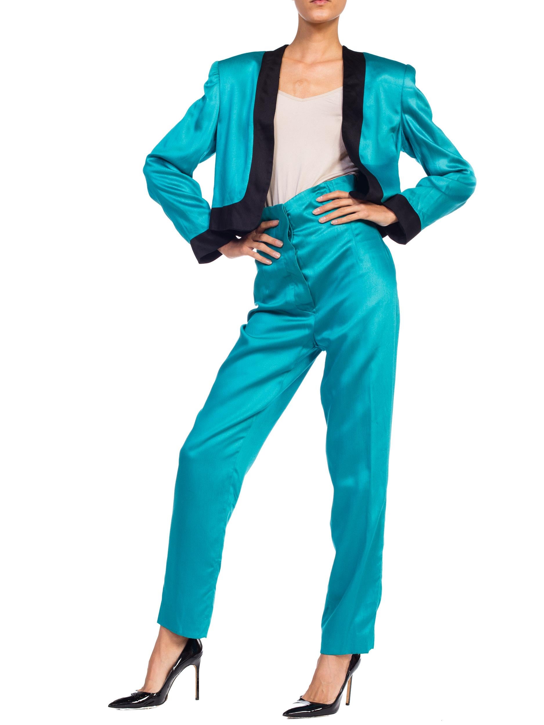 Blue 1980S STEPHEN SPROUSE Suit Pant For Sale