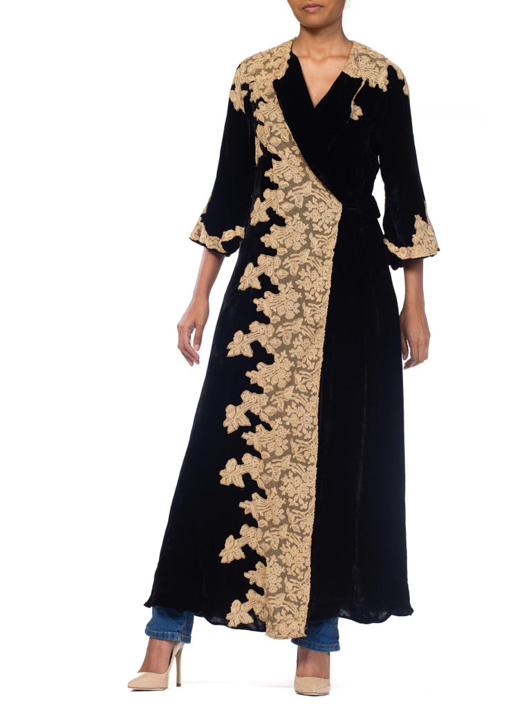 1920s silk robe
