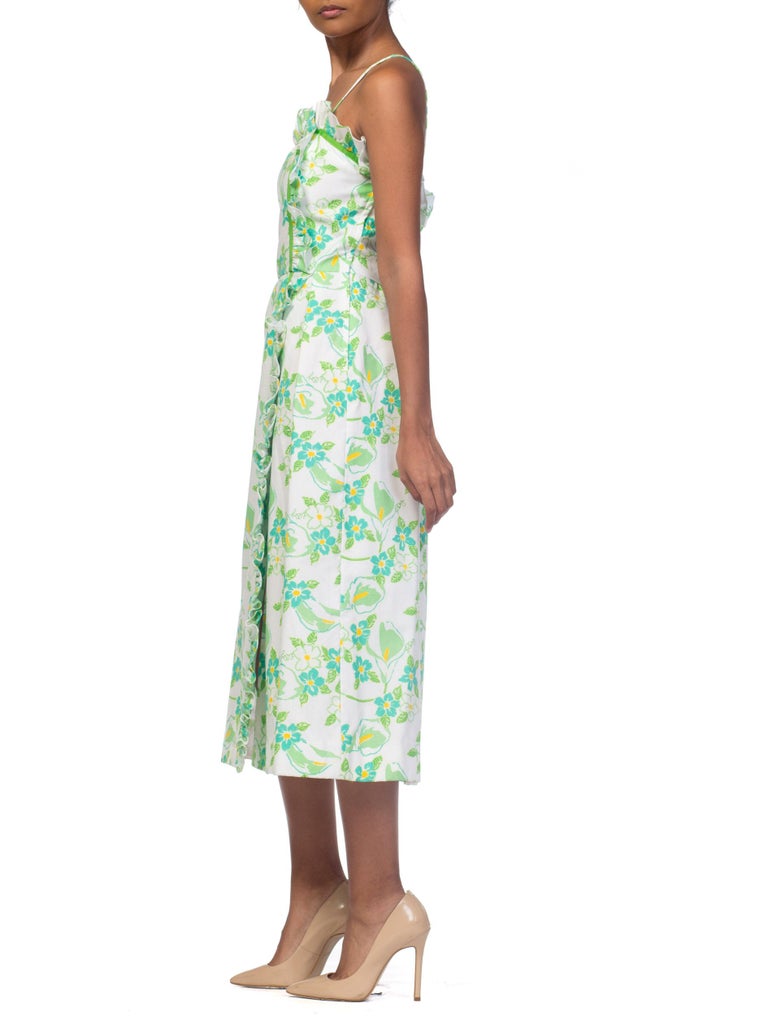 1970s Lilly Pulitzer Floral Ruffled Dress at 1stDibs