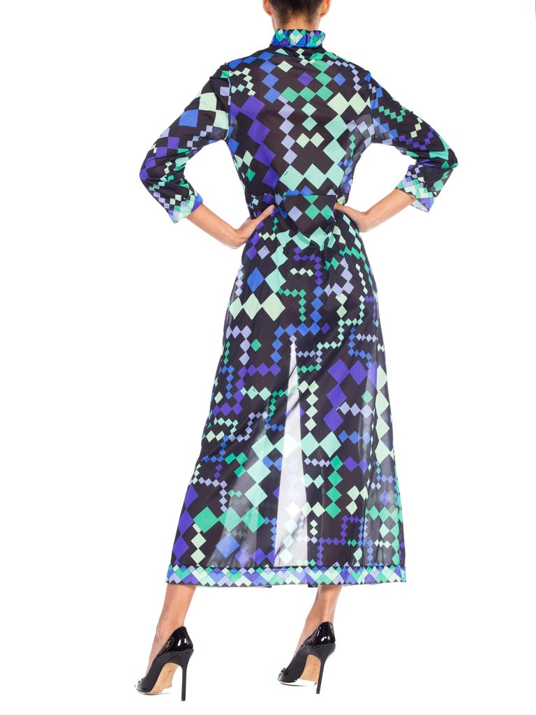 1960s Pucci Silky Nylon Mod Geometric Robe Duster Dress at 1stDibs ...