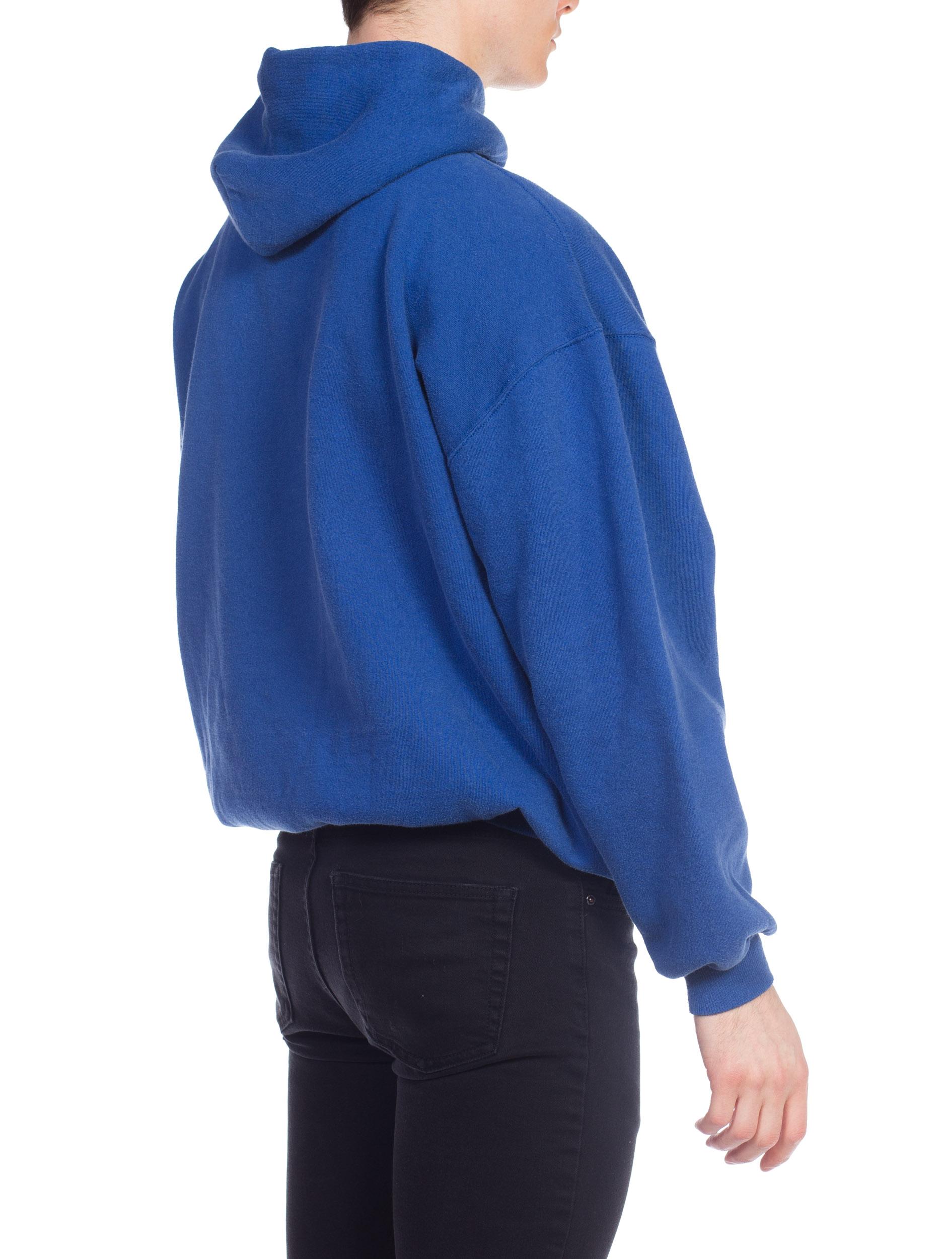 Women's or Men's Bootleg Vintage 1980s Blue Gucci Hoodie Sweatshirt