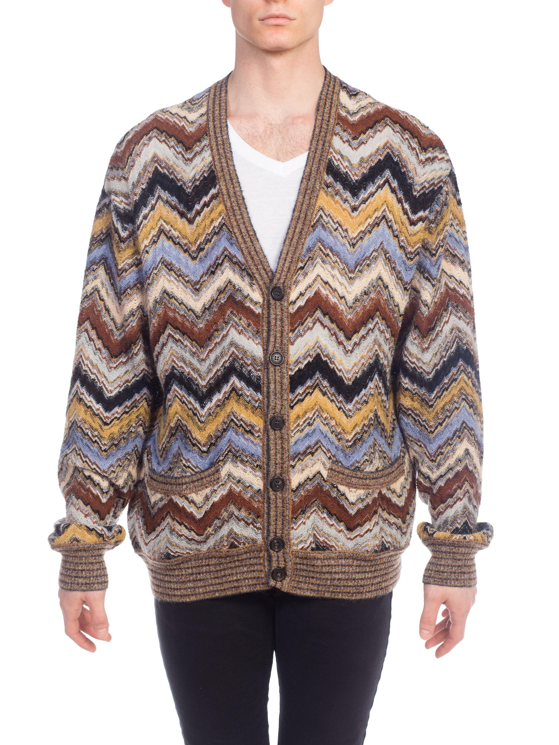 Mens Missoni Soft Knit Cardigan Sweater 4