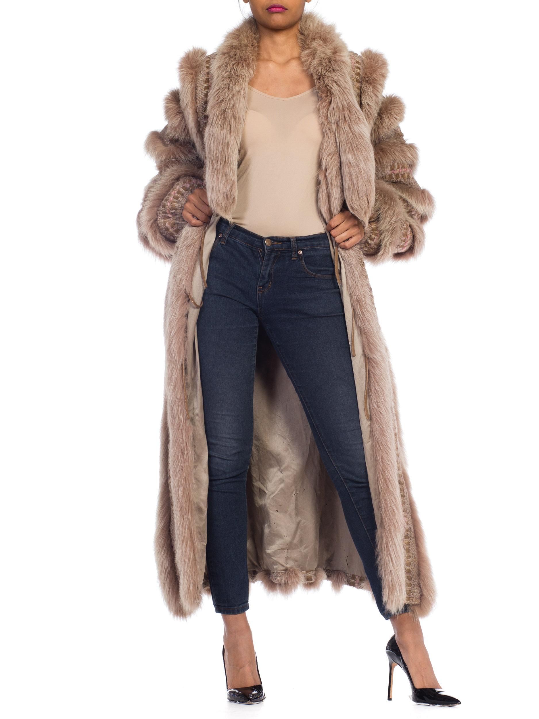 Wild Oversized Fox Fur & Knit Coat 7