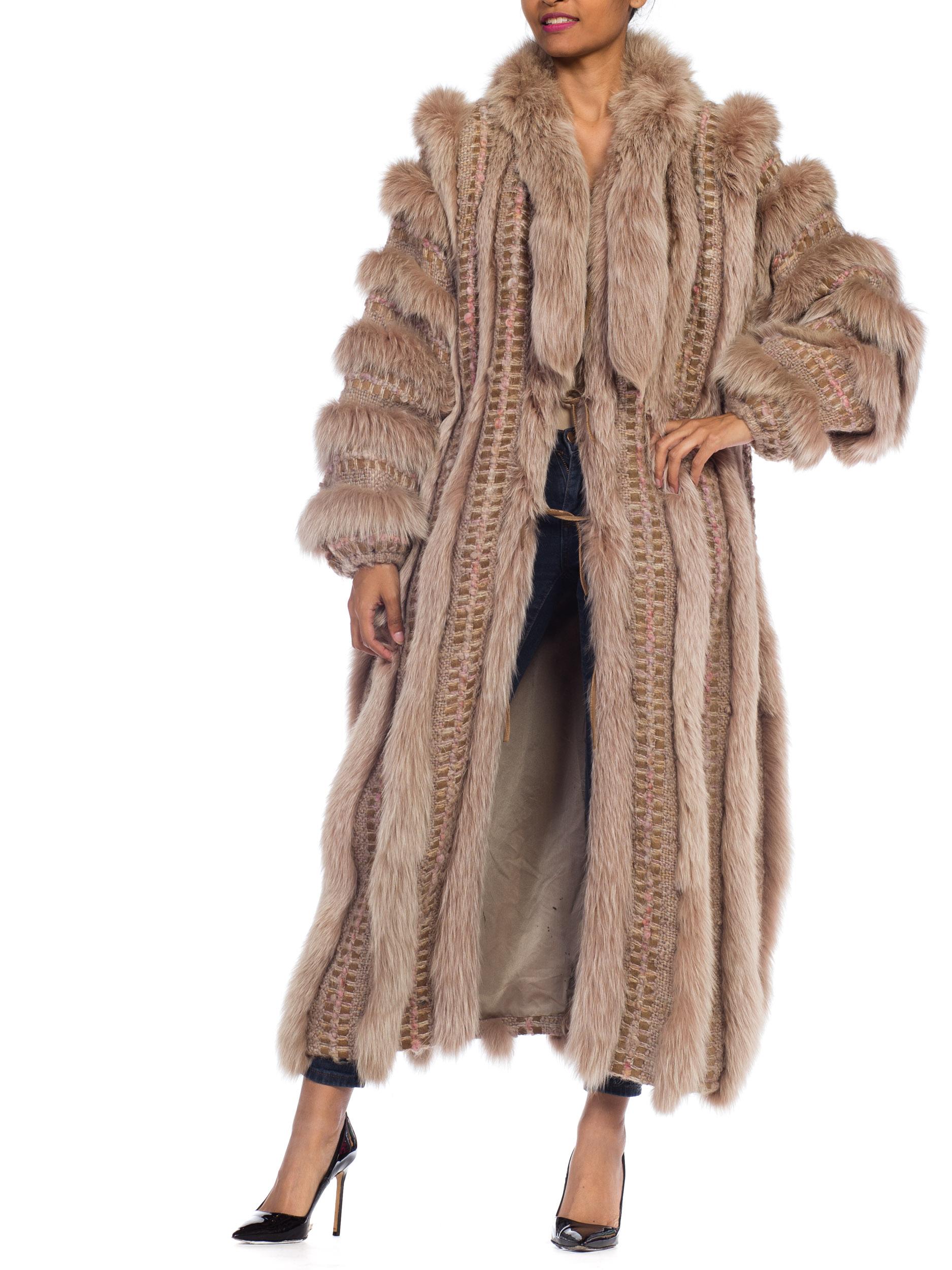 Wild Oversized Fox Fur & Knit Coat 9