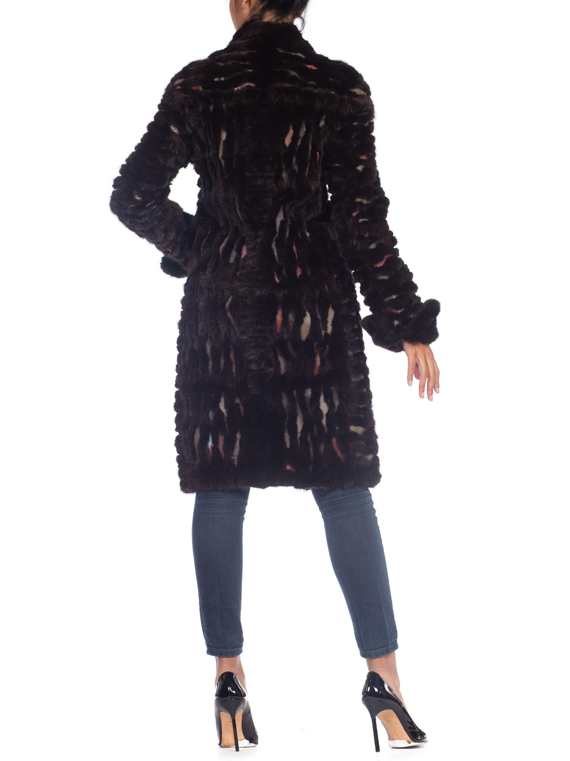 Fendi Mink & Shagreen Fur & Leather Coat 13