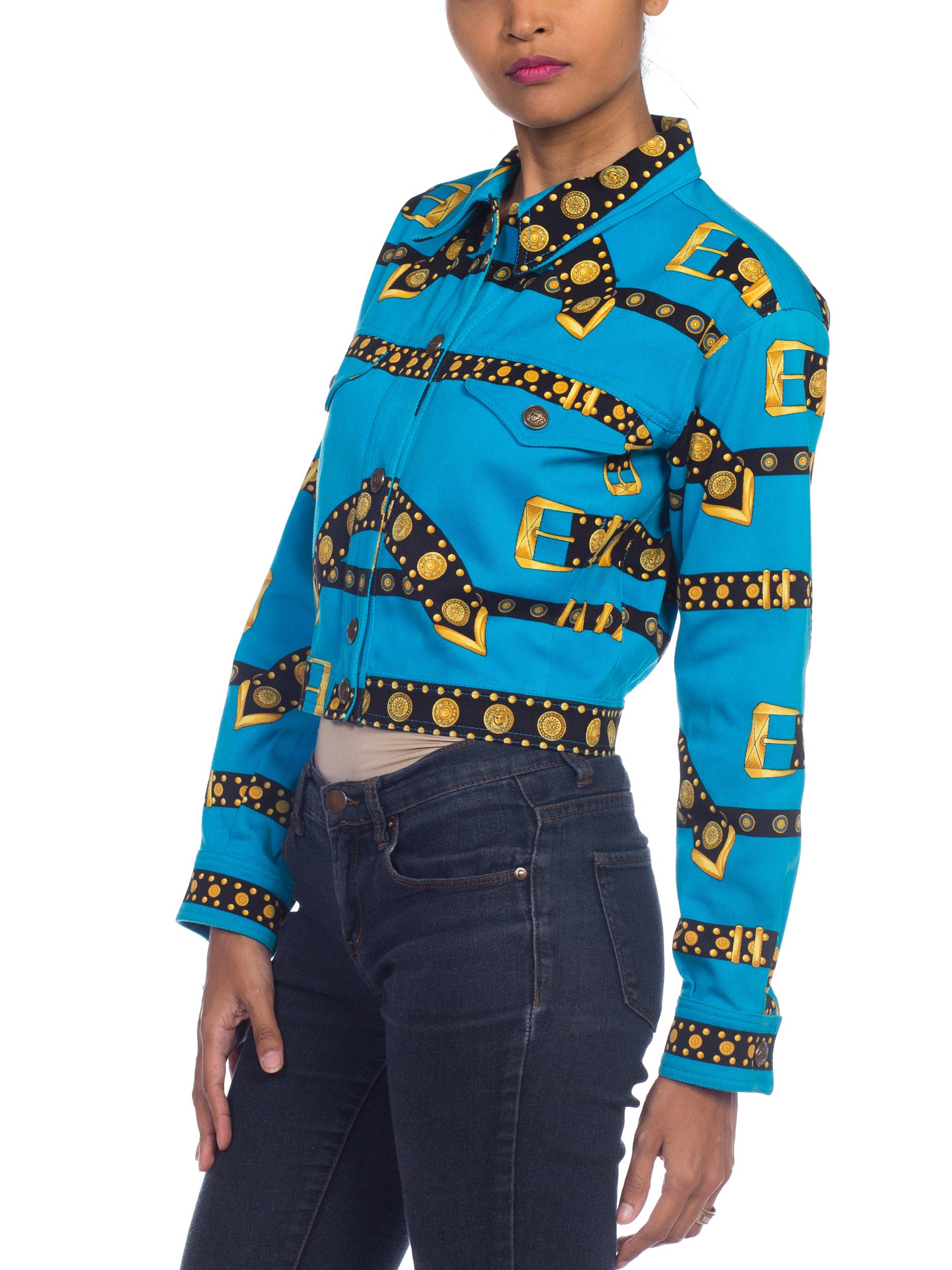 1990S  Gianni Versace Bondage Collection Jean Jacket 5