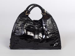 1970s Crocodile Belly Original Gucci Stirrup Bag
