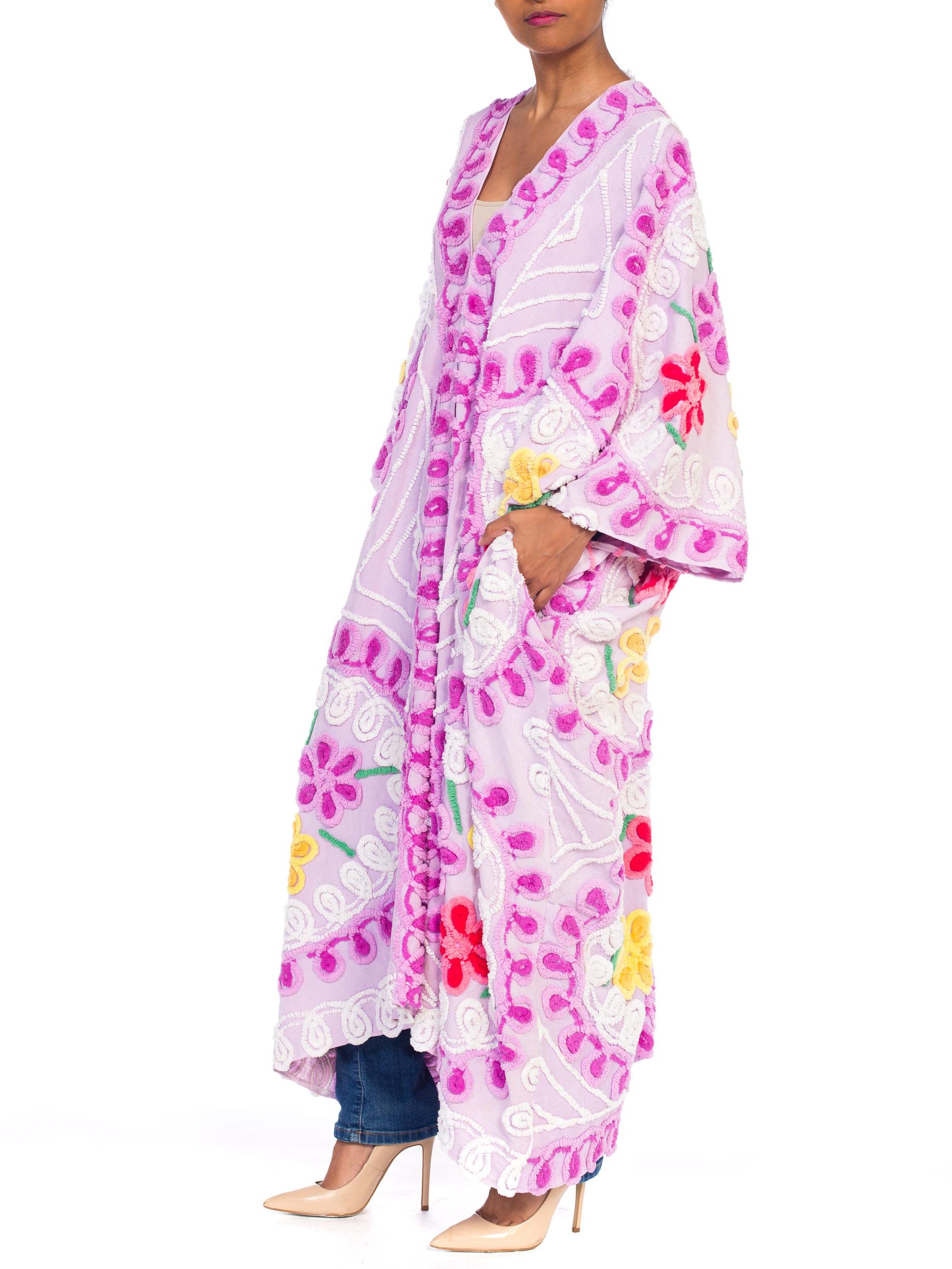 Bohemian Kimono Duster aus Baumwolle Chenille aus den 1950er Jahren im Zustand „Gut“ in New York, NY