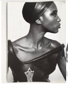 Atelier Versace Leather, Net and Crystal Gown, 1997