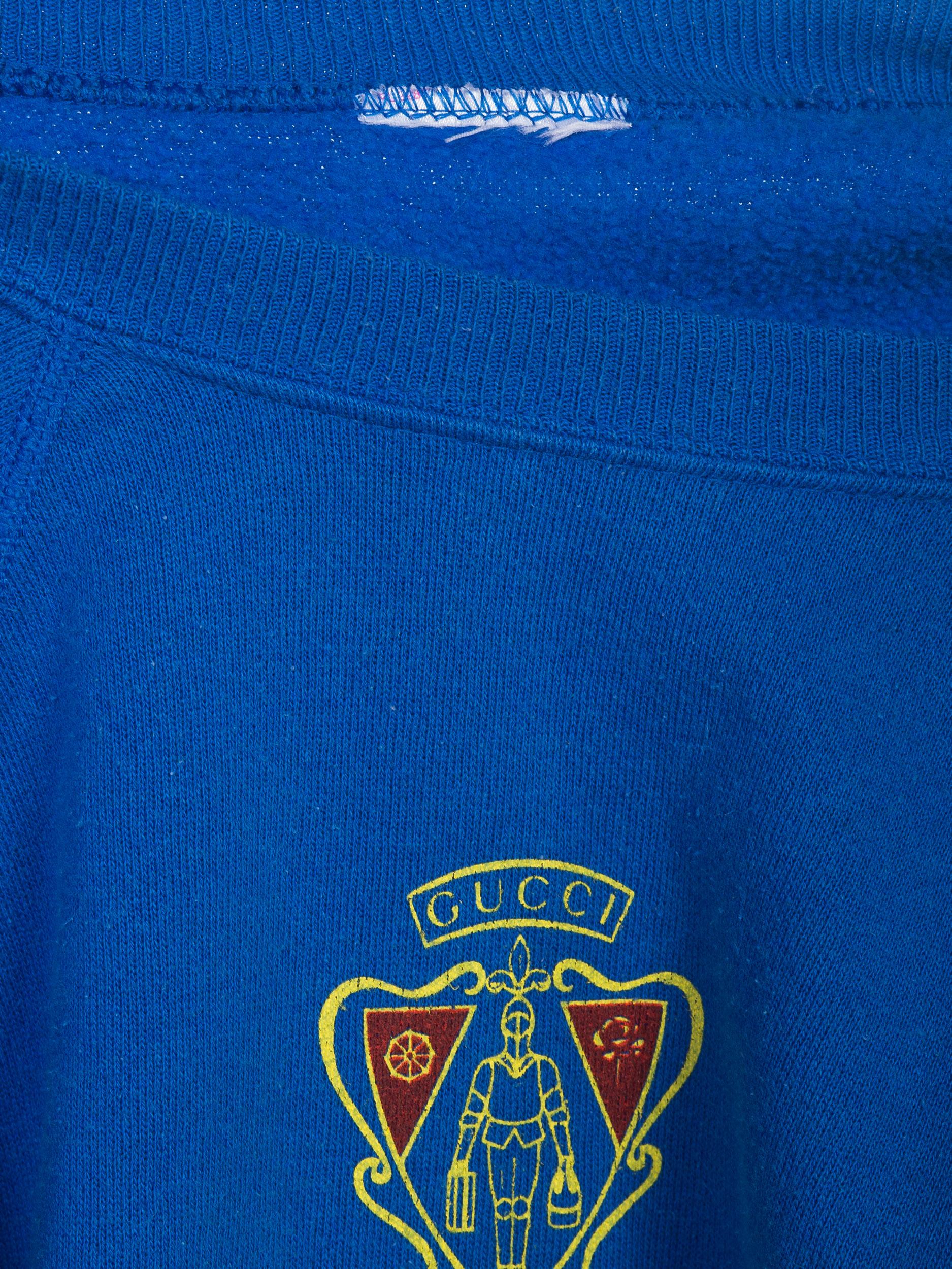 1980s Blue Bootleg Gucci Sweatshirt 1