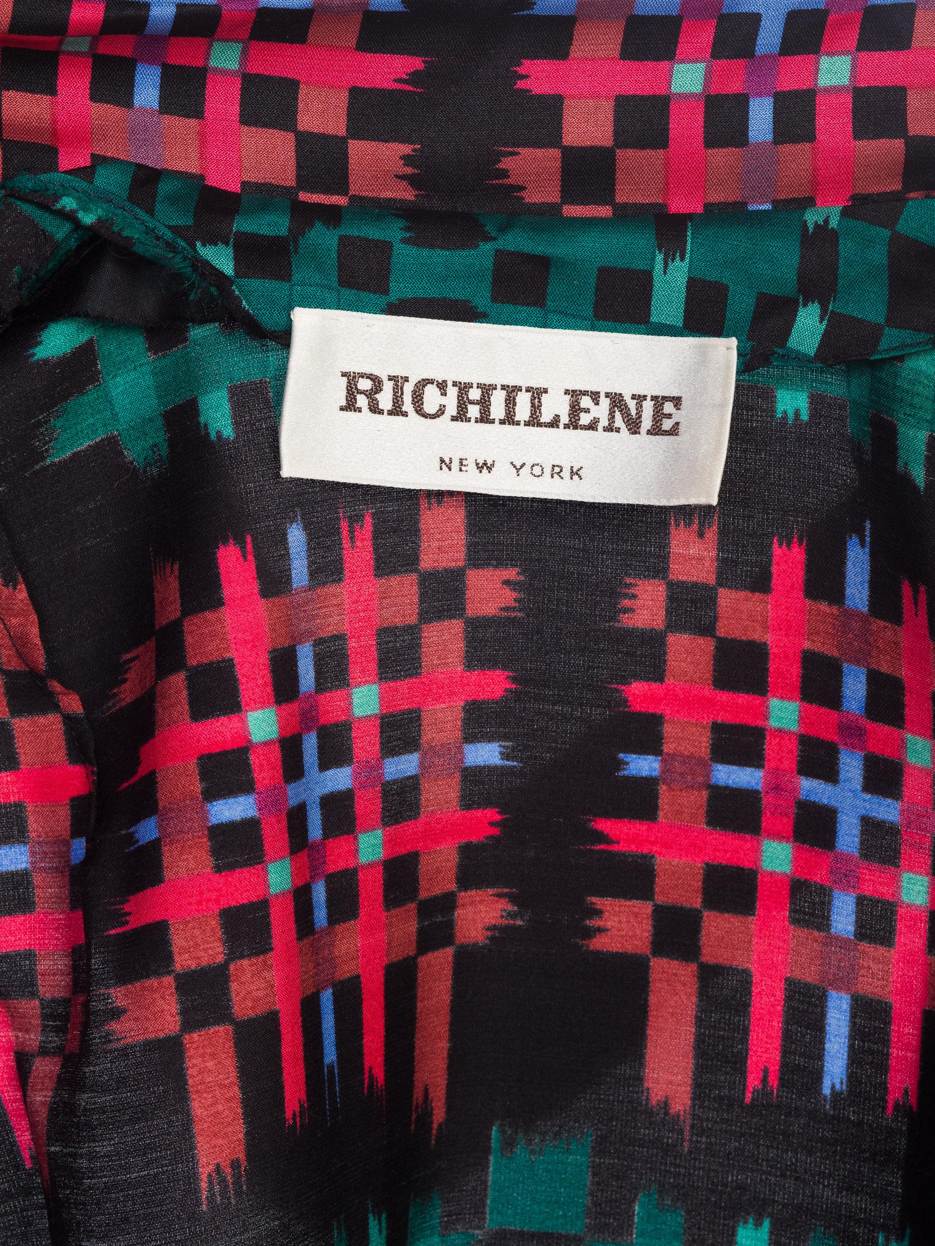 1970s Richilene Gucci Style Plaid Dress 5